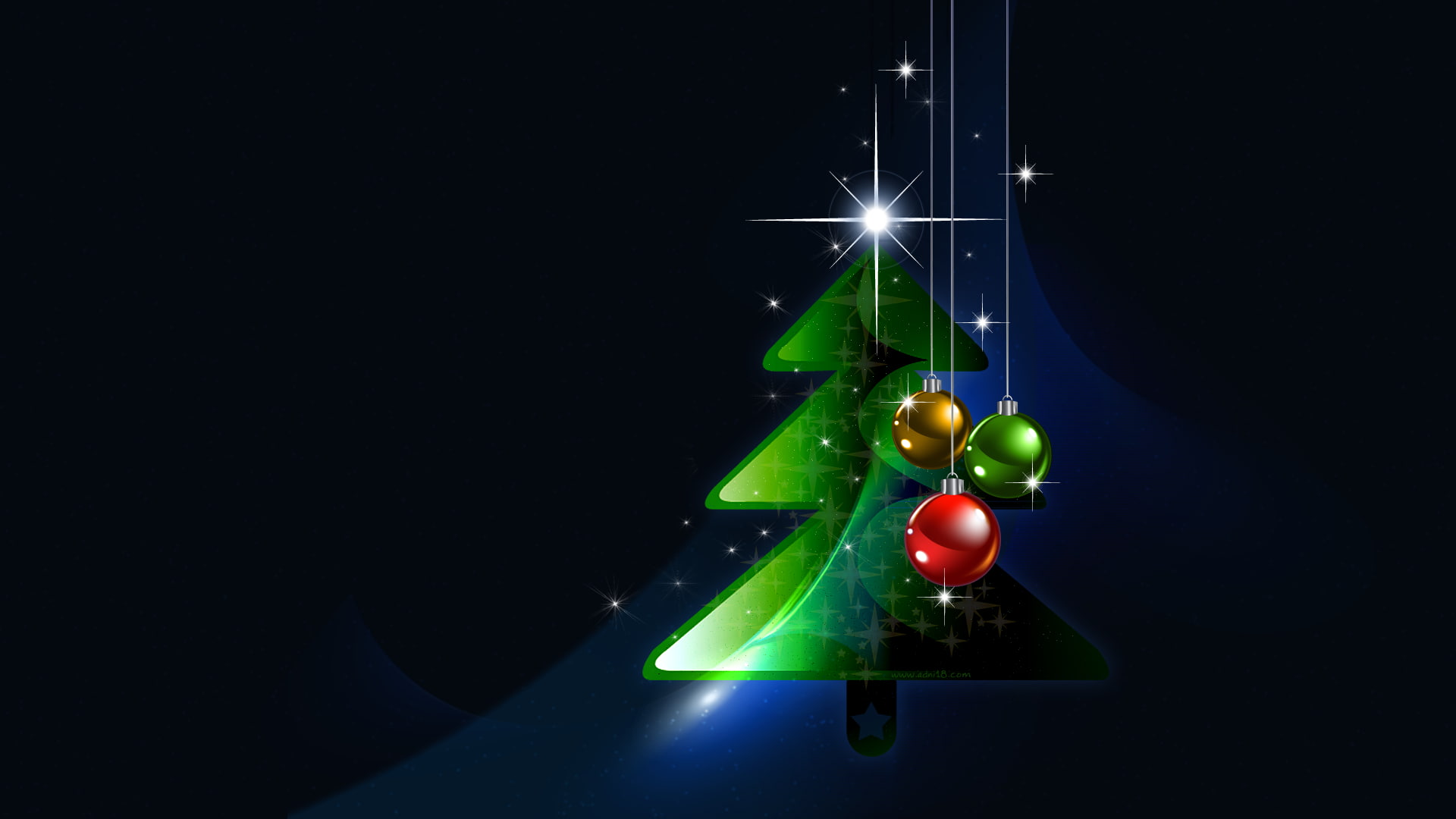 Christmas, stars, 1080P, baubles, HD Wallpaper