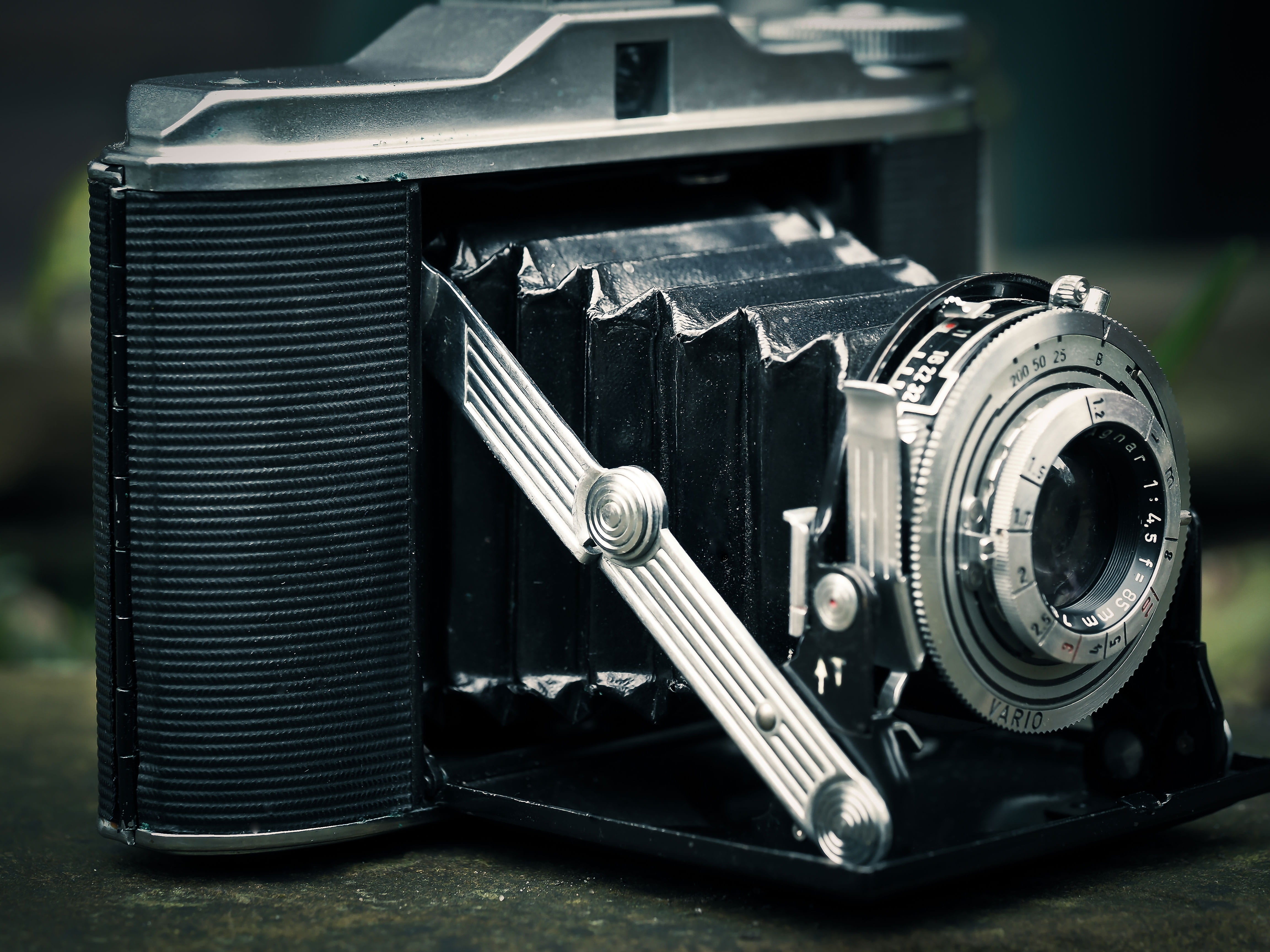 modern, camera, retro Styled, obsolete, Camera, retro look, equipment, classic, 4K, machinery, agfa isolette, photography, silver colored, Photo Camera, HD Wallpaper