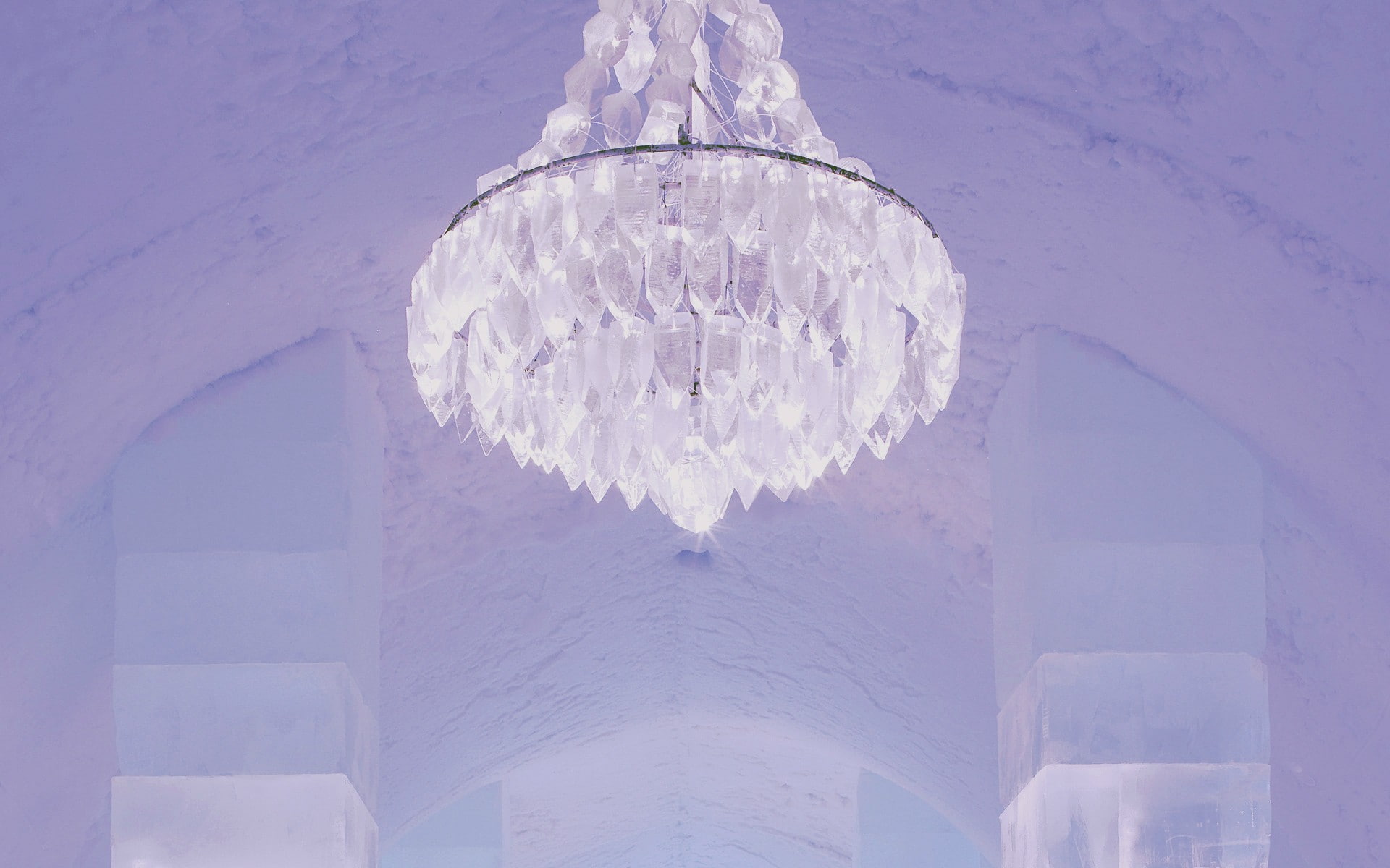 1080P, building exterior, nature, light fixture, hanging, no people, cold temperature, day, building, architecture, outdoors, arch, snow, illuminated, HD Wallpaper