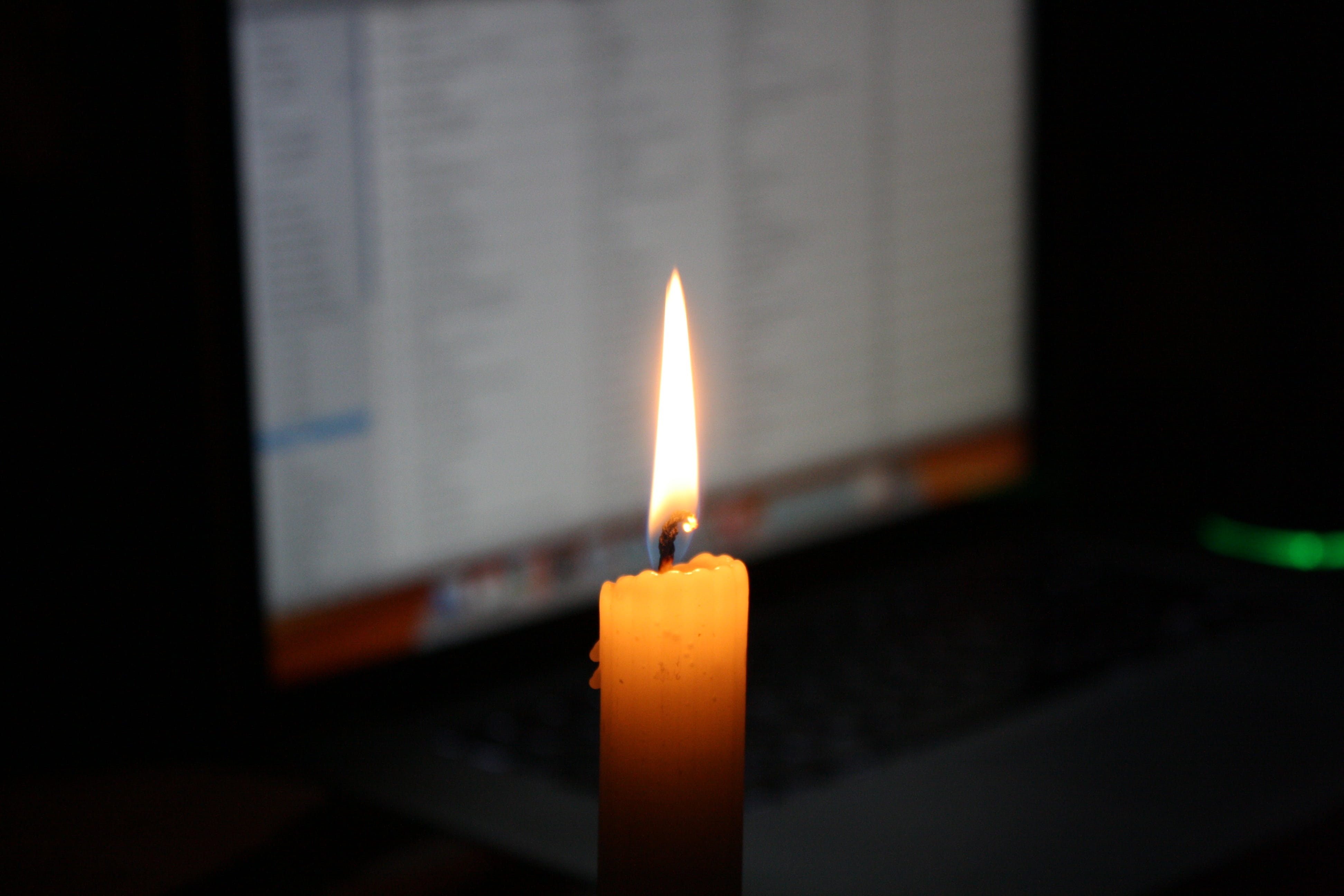 black background, close-up, burning, fire, macbook, focus on foreground, lighting equipment, glowing, outage, 4K, heat - temperature, flame, nature, low-tech, HD Wallpaper