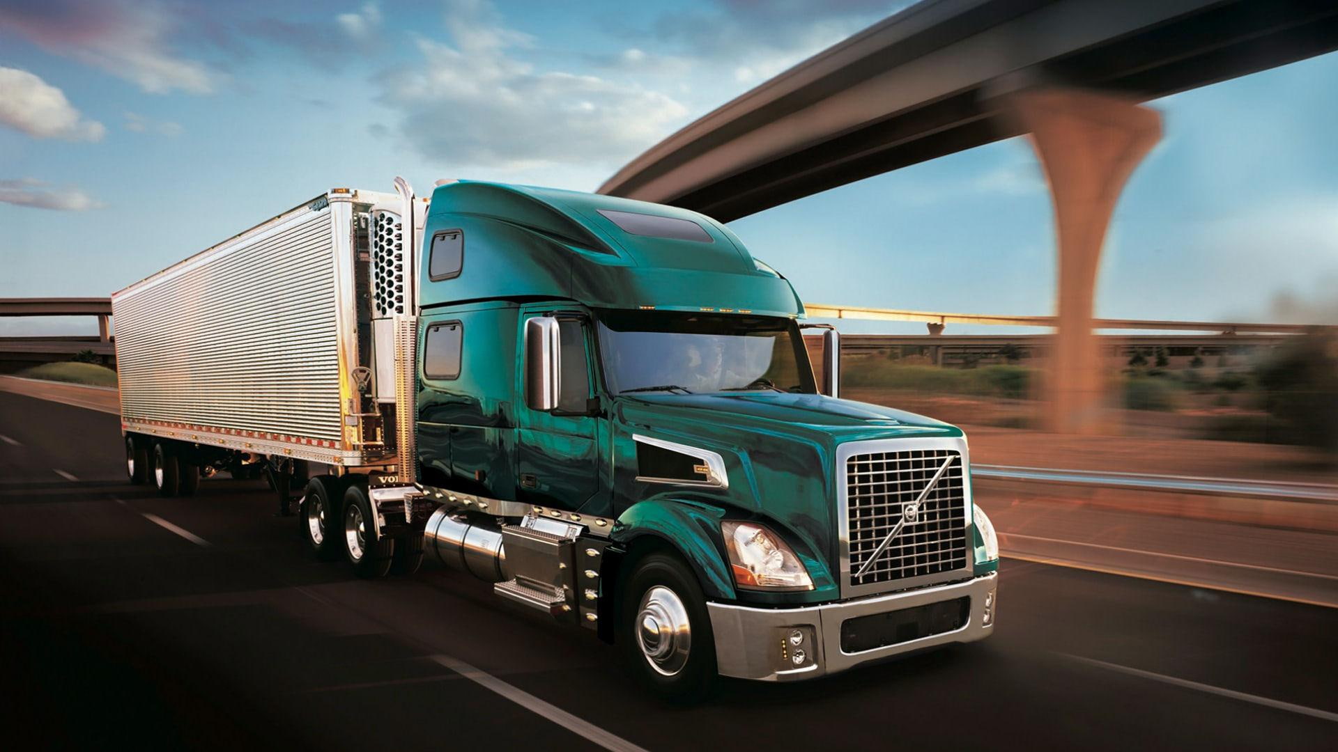 truck driver, cars, volvo, beautiful, green, road, long haul, transportation, truck, 1080P, vt, power, HD Wallpaper