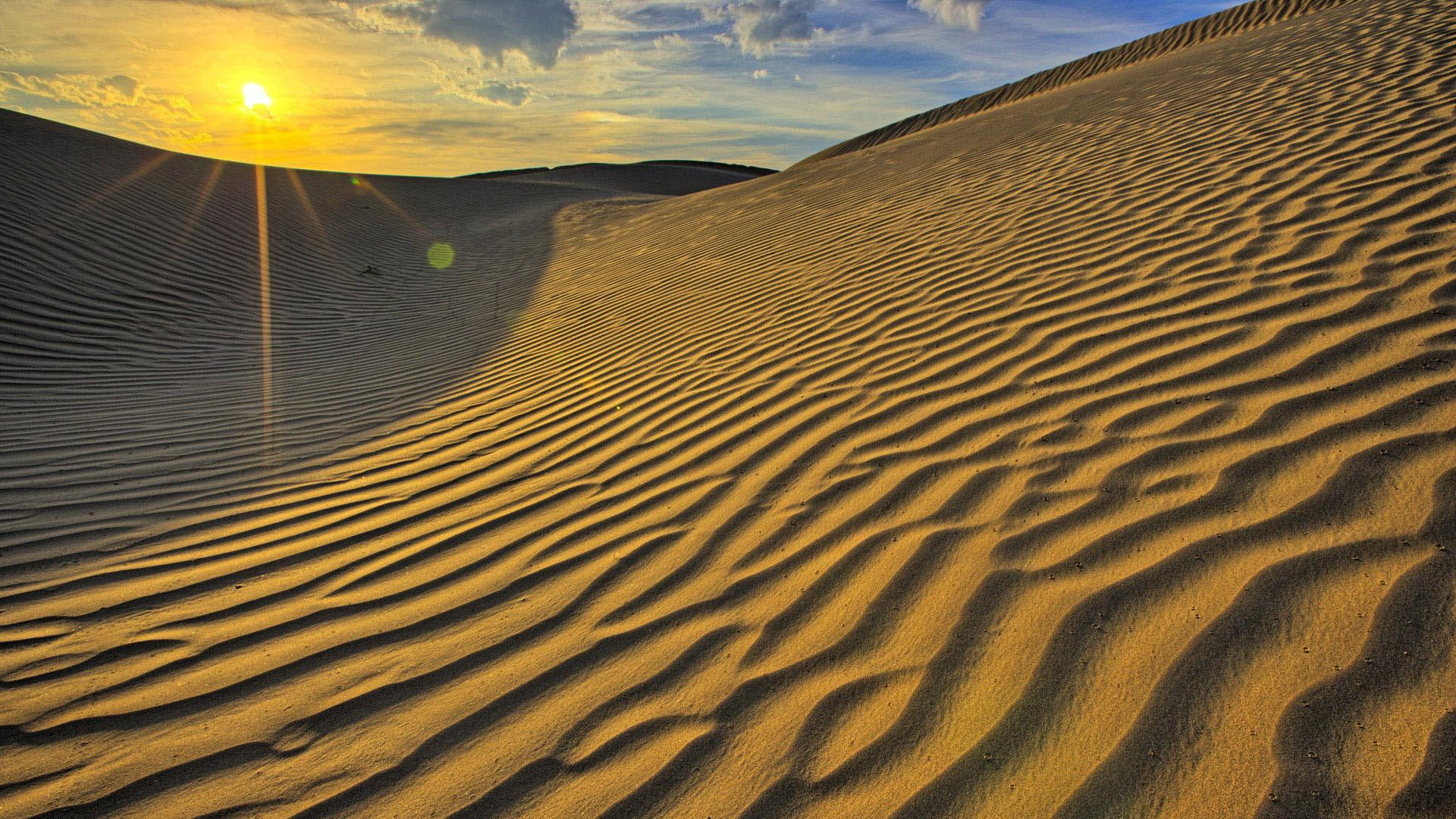 calm, widescre, desert, 1080P, picture, sand, sunny, background, photoshop, dunes, dawn, clear, nice, HD Wallpaper