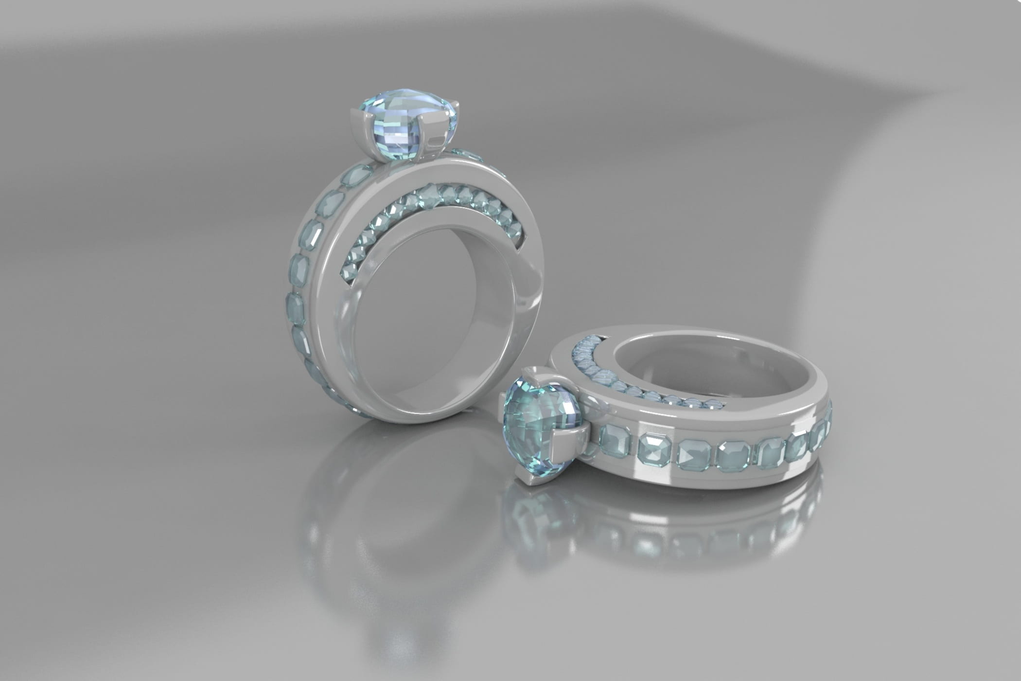 silver colored, metal, 1080P, gemstone, diamonds, single object, studio shot, jewelry, two, rings, silver, indoors, crystal, diamond - gemstone, luxury, HD Wallpaper