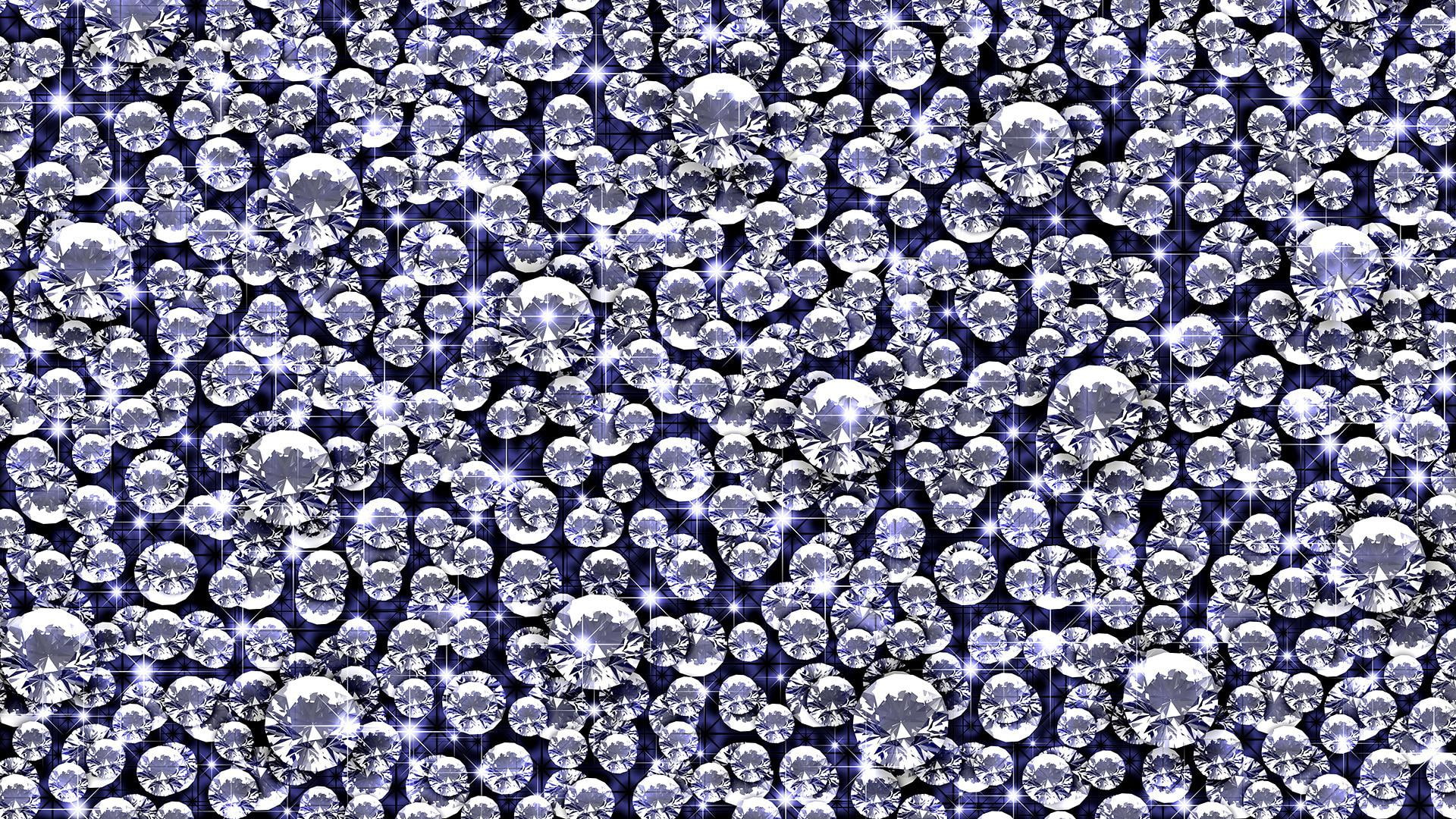 1920x1080, diamond, lot, 1080P, diamonds, digital art, shining, HD Wallpaper