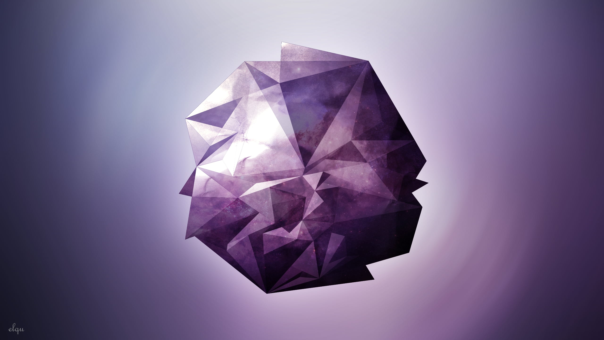 low poly, bright, creativity, blue background, illustration, jewelry, single object, luxury, abstract, crystal, 2K, diamond - gemstone, shiny, close-up, HD Wallpaper