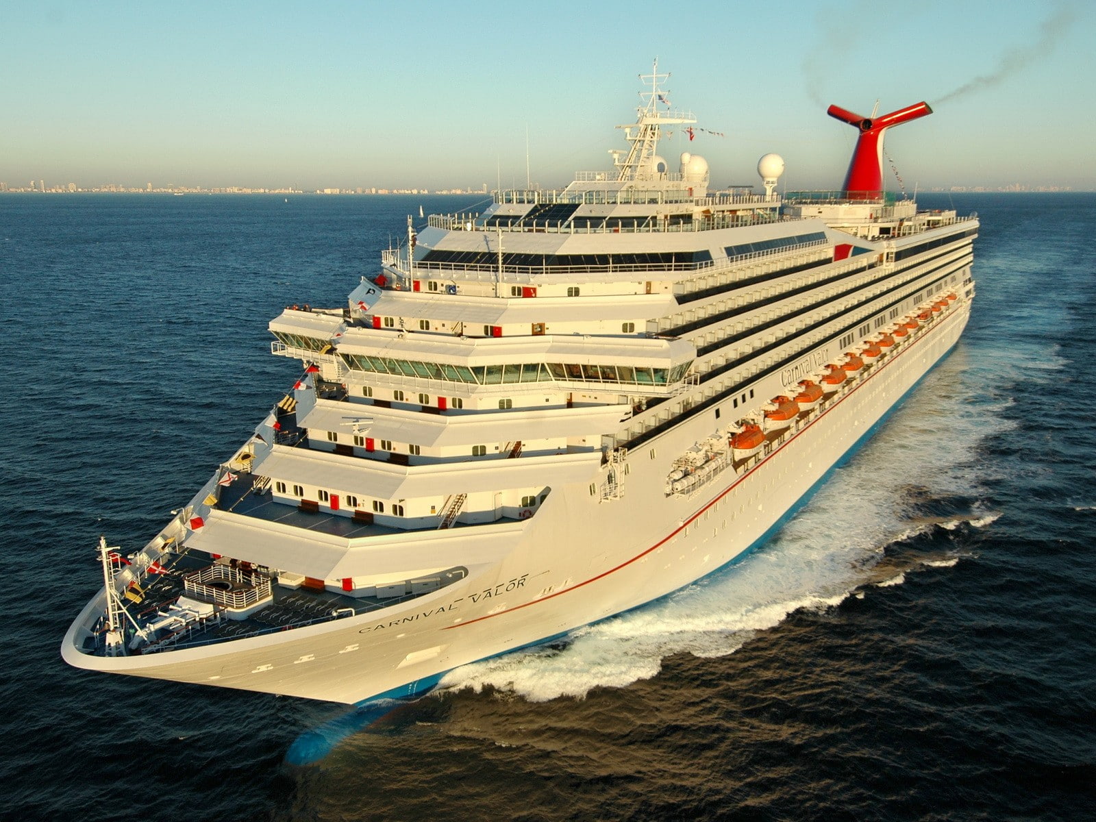 beauty in nature, no people, transportation, horizon over water, scenics - nature, travel, passenger craft, motion, Carnival, vehicle, ship, red, cruise ship, HD Wallpaper