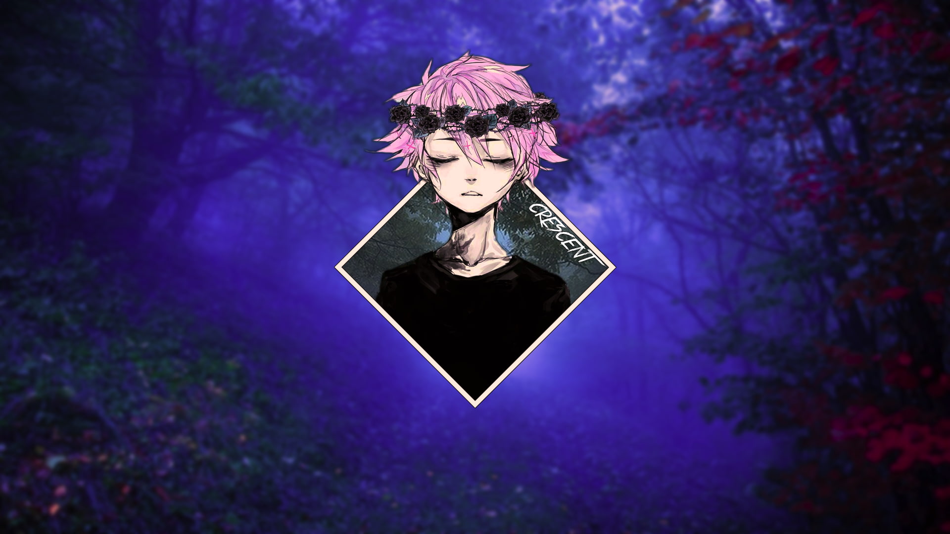 anime boys, purple, one person, young adult, tree, outdoors, fashion, wealth, luxury, beauty in nature, nature, studio shot, night, precious gem, front view, HD Wallpaper