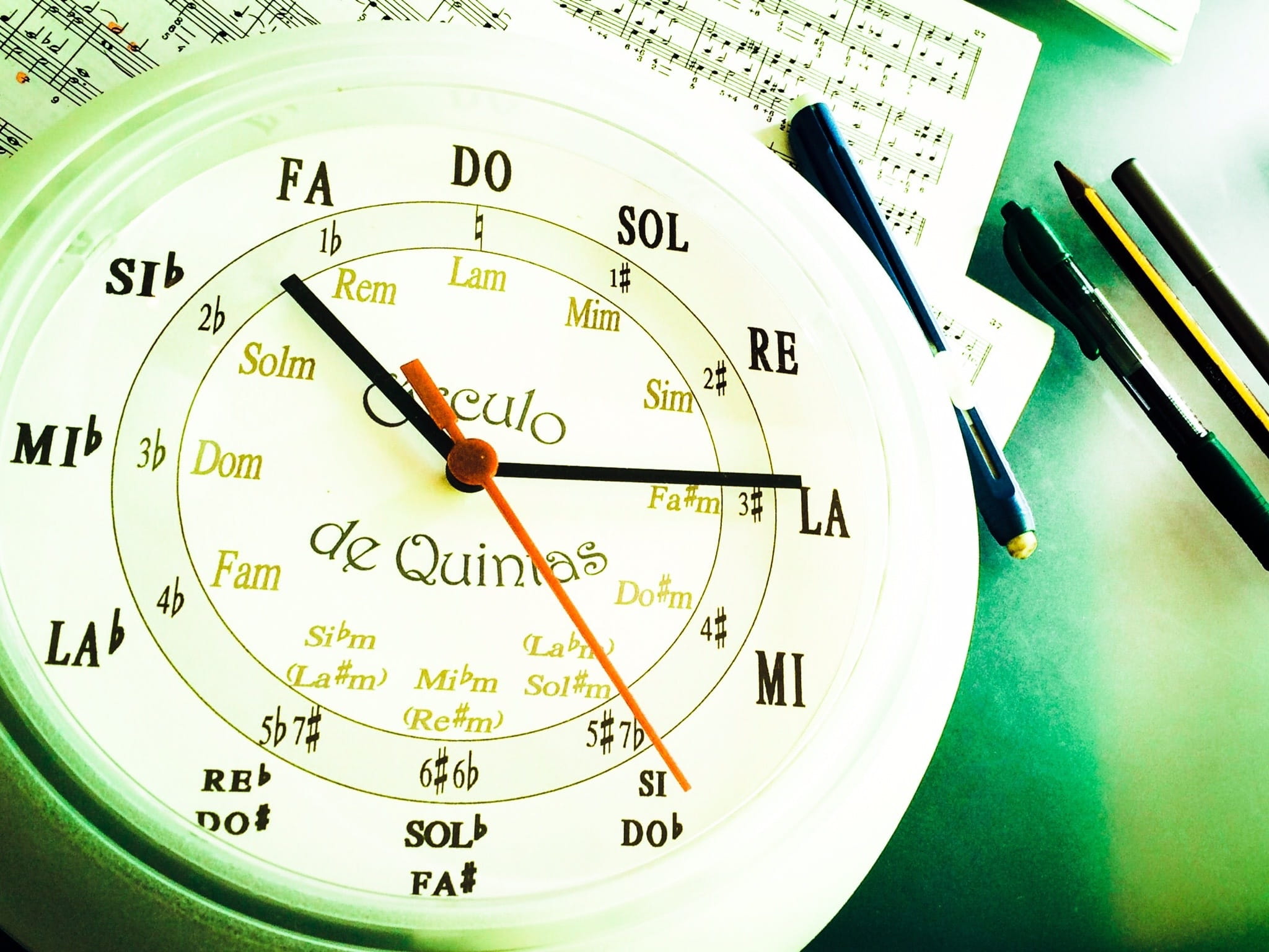 communication, time, indoors, close-up, no people, clock face, accuracy, instrument of time, clock hand, Harmony, shape, minute hand, data, circle, Circle Of Fifths, HD Wallpaper