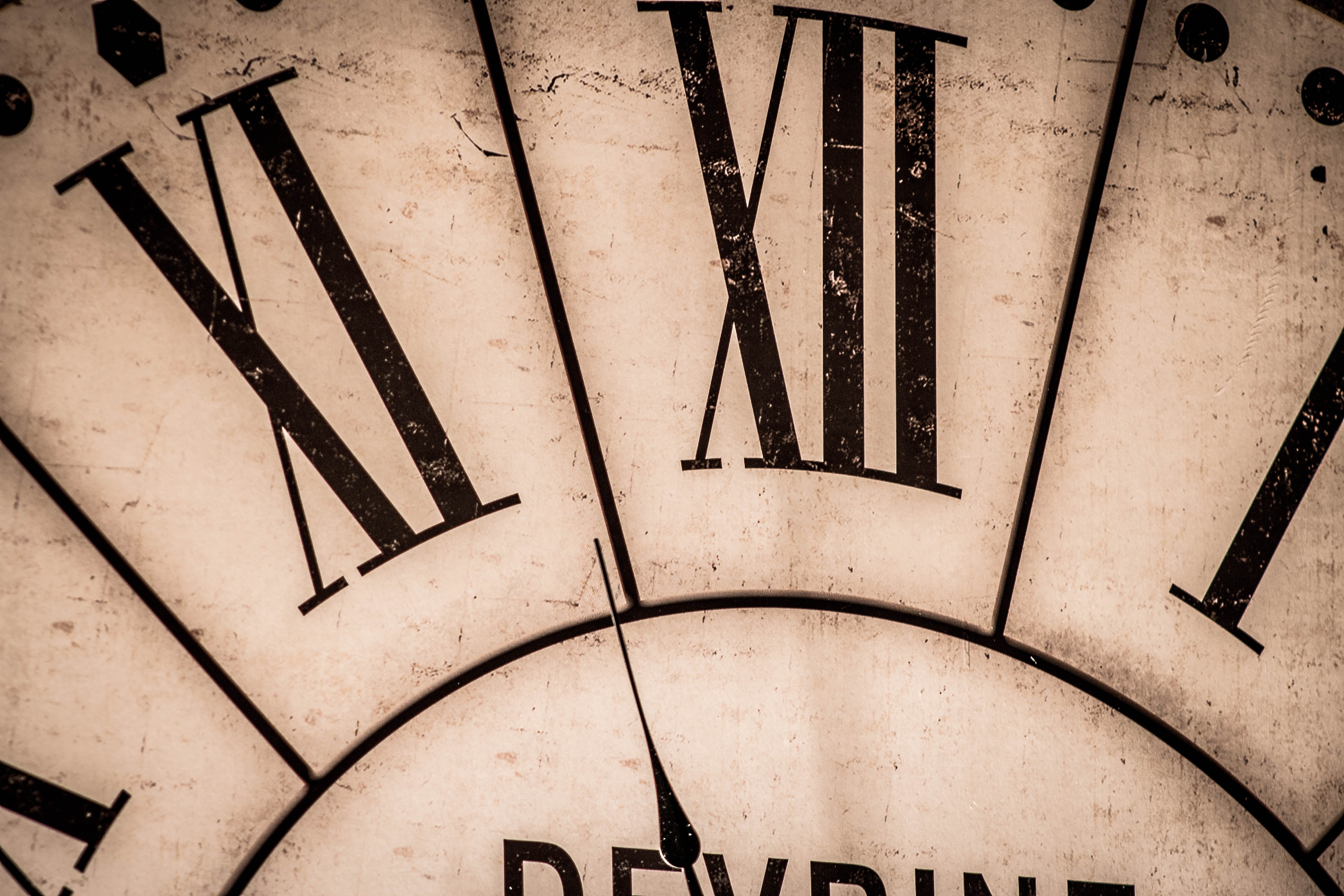 textured, hour, roman, no people, symbolic, day, close-up, text, backgrounds, building, time, old, around-the-clock, minute, clockwise, face, architecture, HD Wallpaper