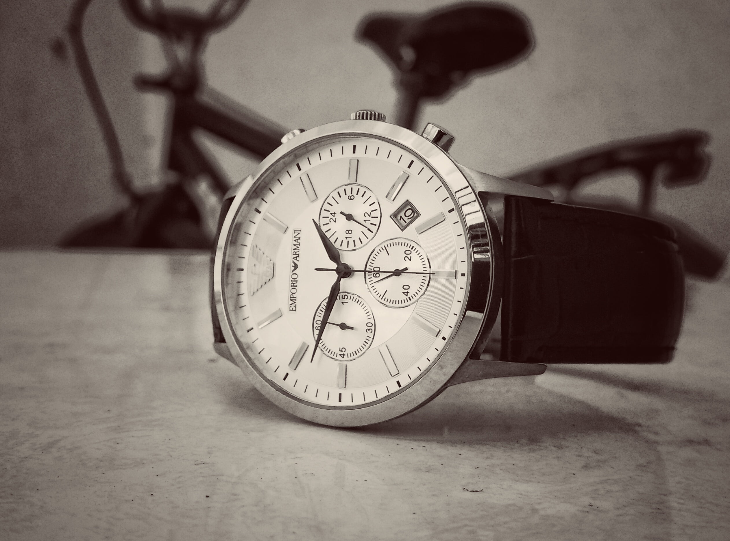 timer, stainless bezel, shape, retro styled, instrument, analogue, old-fashioned, emporio, time, indoors, clock face, wristwatch, timepiece, minutes, accuracy, HD Wallpaper