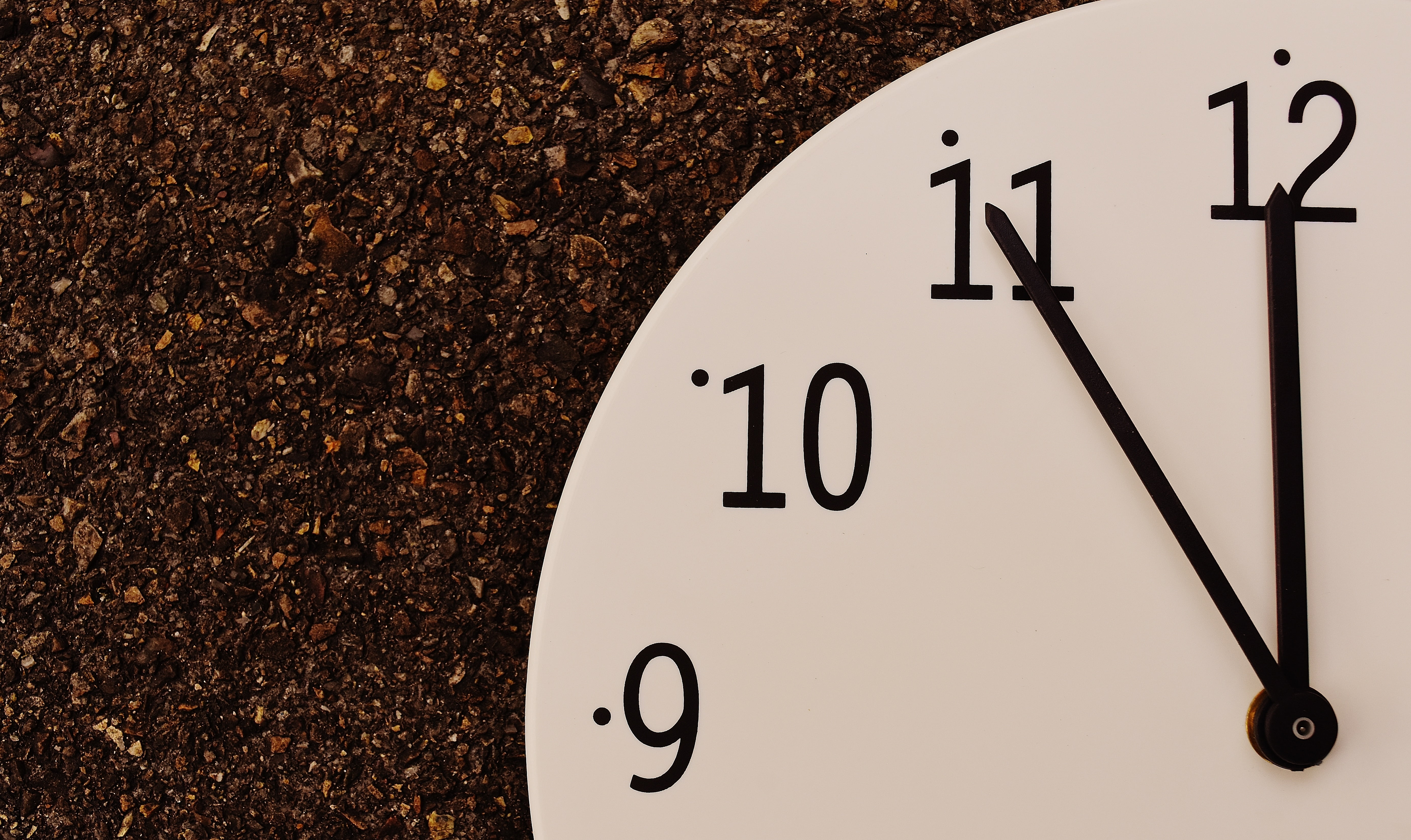 text, wake up, number, midnight, the eleventh hour, hour hand, minute hand, business, round, finance, countdown, display, single object, disaster, analog, HD Wallpaper