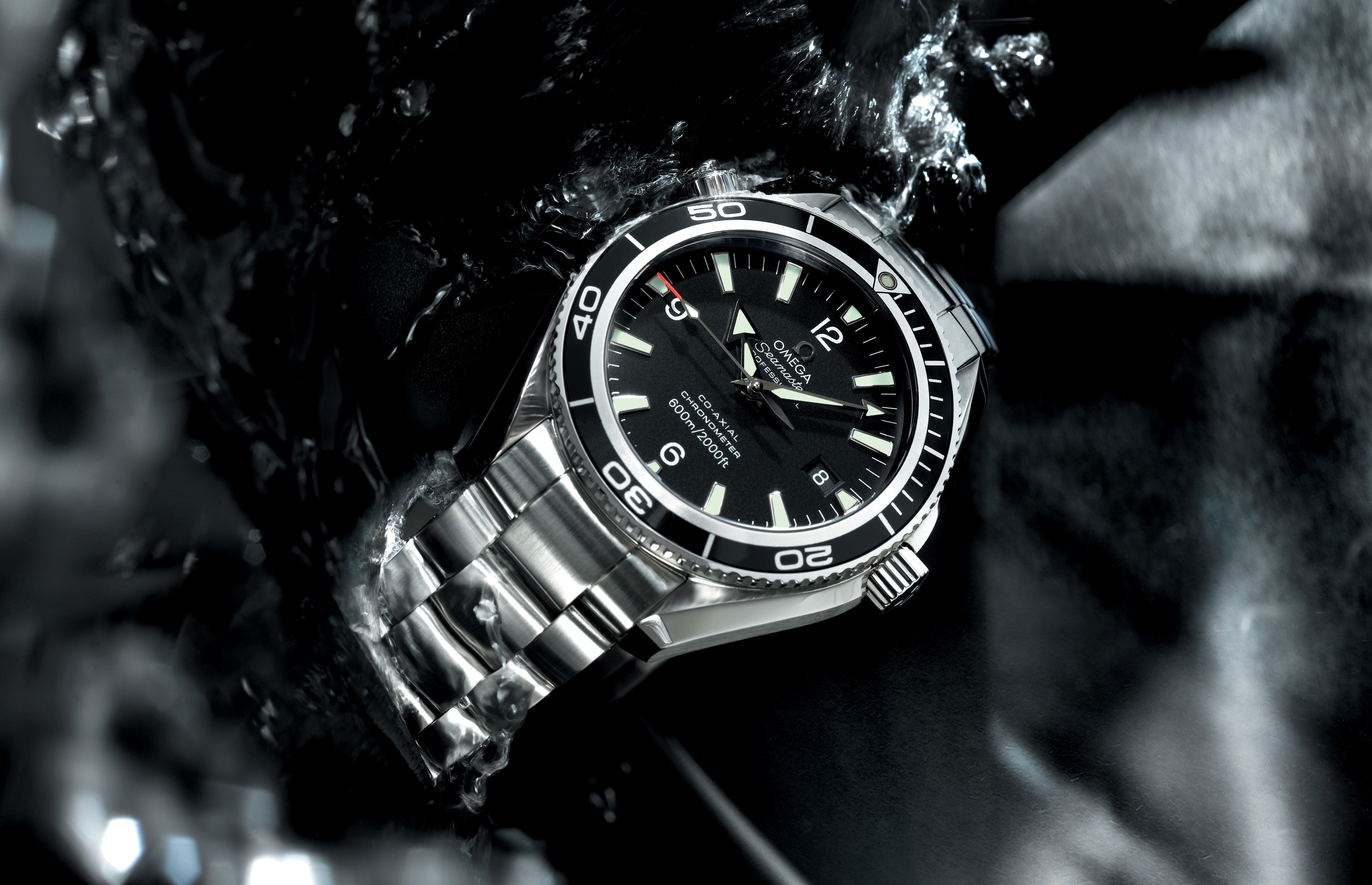 Planet Ocean, close-up, metal, 5K, round, circle, clock, no people, silver, wristwatch, colored, technology, indoors, connection, link, selective focus, HD Wallpaper