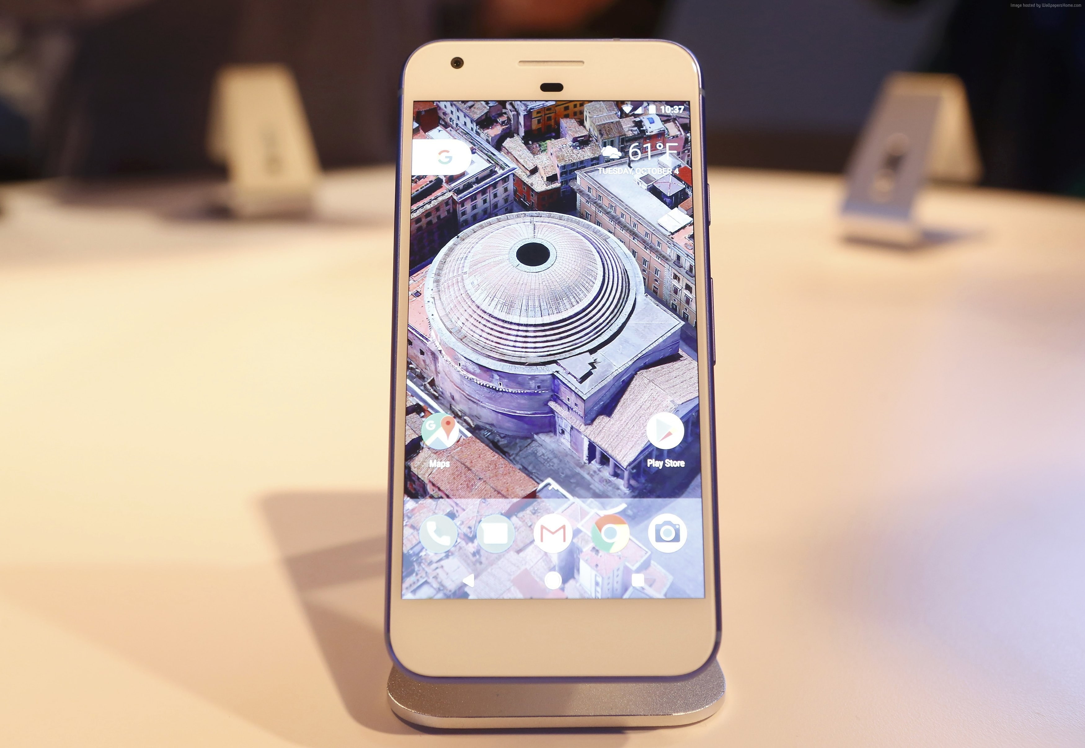 review, 2K, best smartphones, blue, Google Pixel, HD Wallpaper