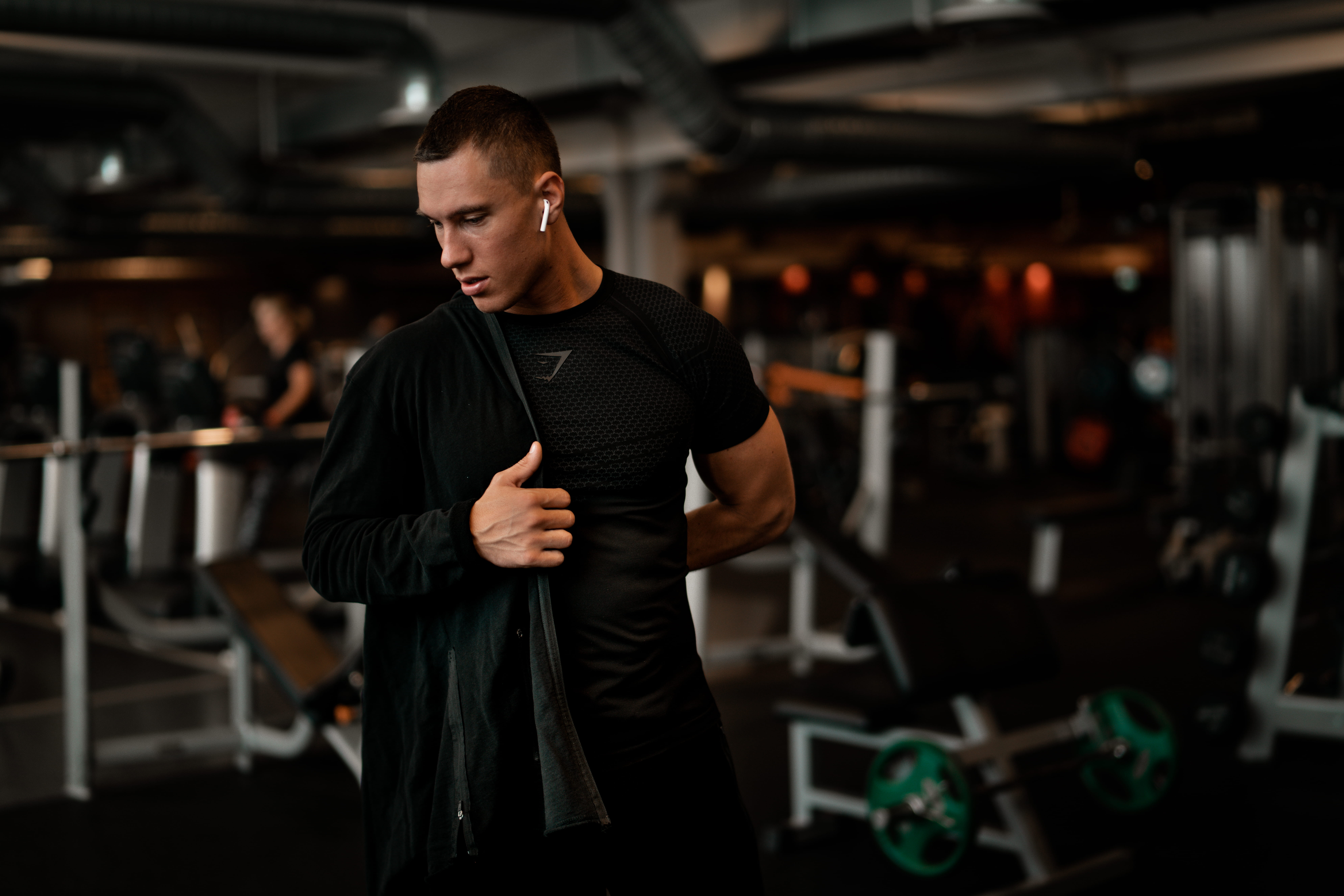 casual clothing, 8K, fitness, sport, fashion, males, workout, apple, style, love, coat, real people, young adult, adult, young men, male, standing, putting, HD Wallpaper