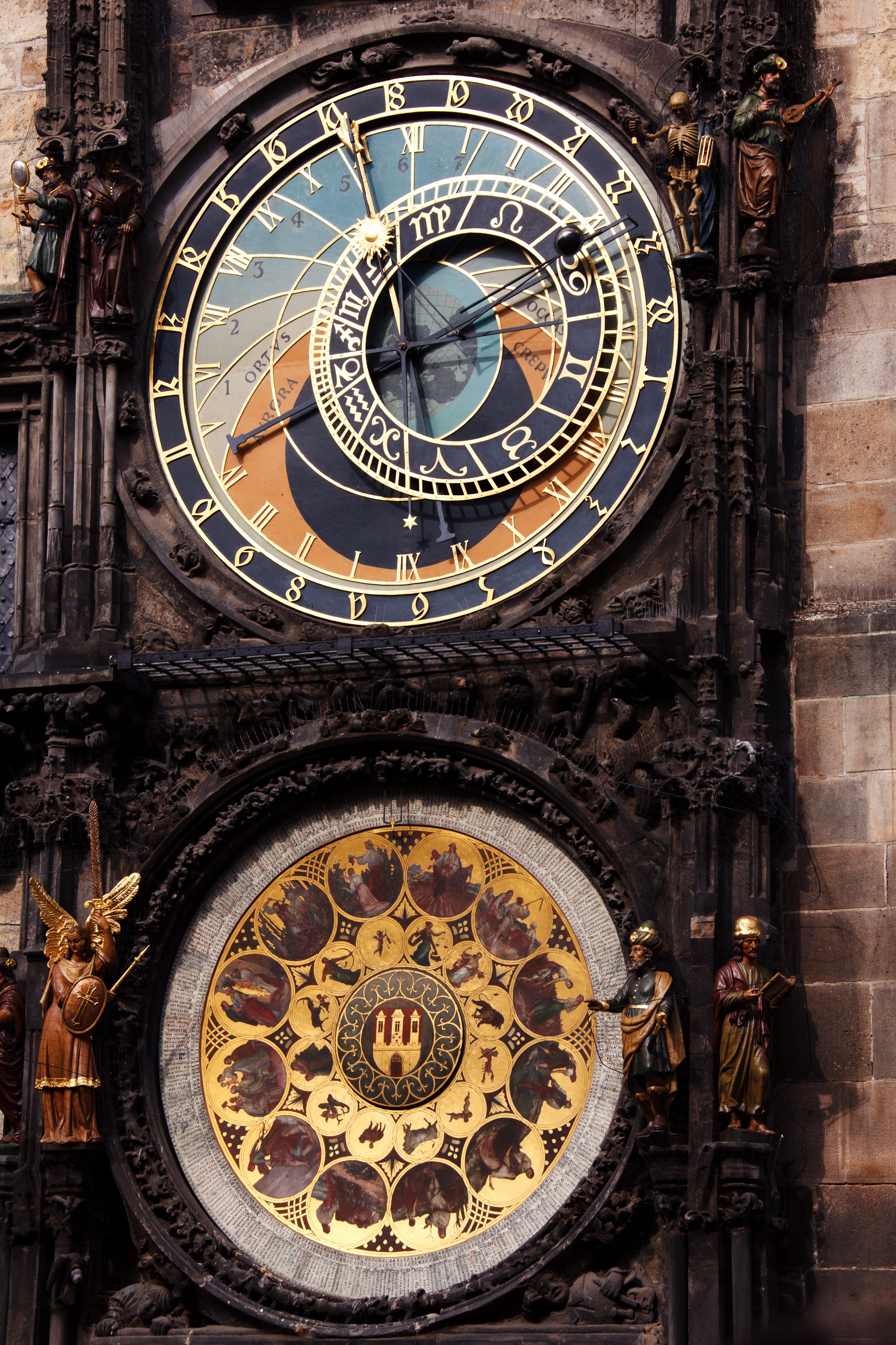 concrete, dial, architecture, prague, czech, europe, 4K, astronomical clock, tower, built structure, historical, astronomy, clock tower, clock face, town, Phone HD Wallpaper