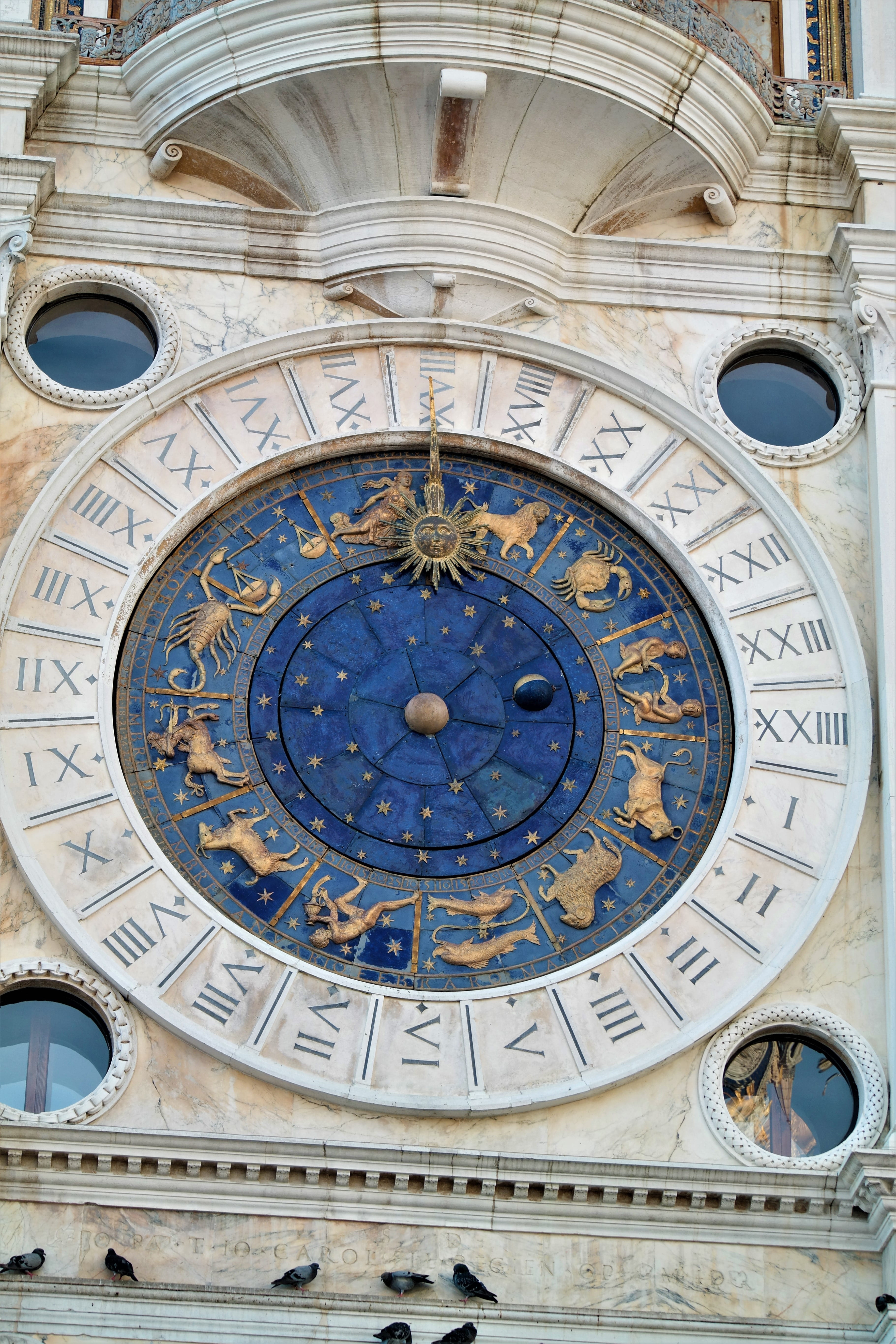 st marks square, clock, venice, dial, no people, clock tower, building exterior, building, roman numeral, day, history, the past, space, lapis lazuli, roman, Phone HD Wallpaper