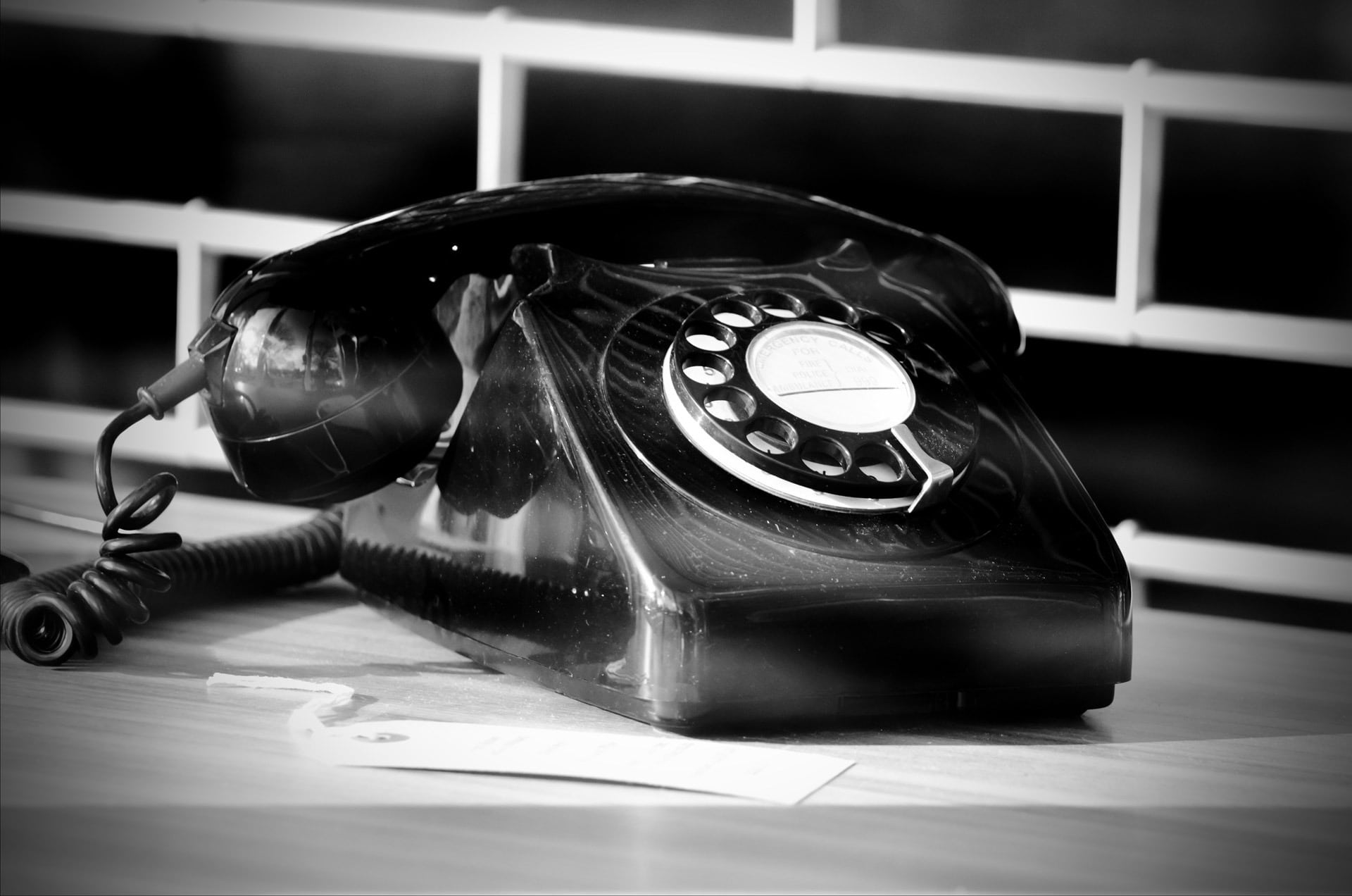 telephone, indoors, photography, call, metal, business, no people, 1080P, home, job, grayscale, voice, connection, phone cord, retro Styled, landline phone, HD Wallpaper