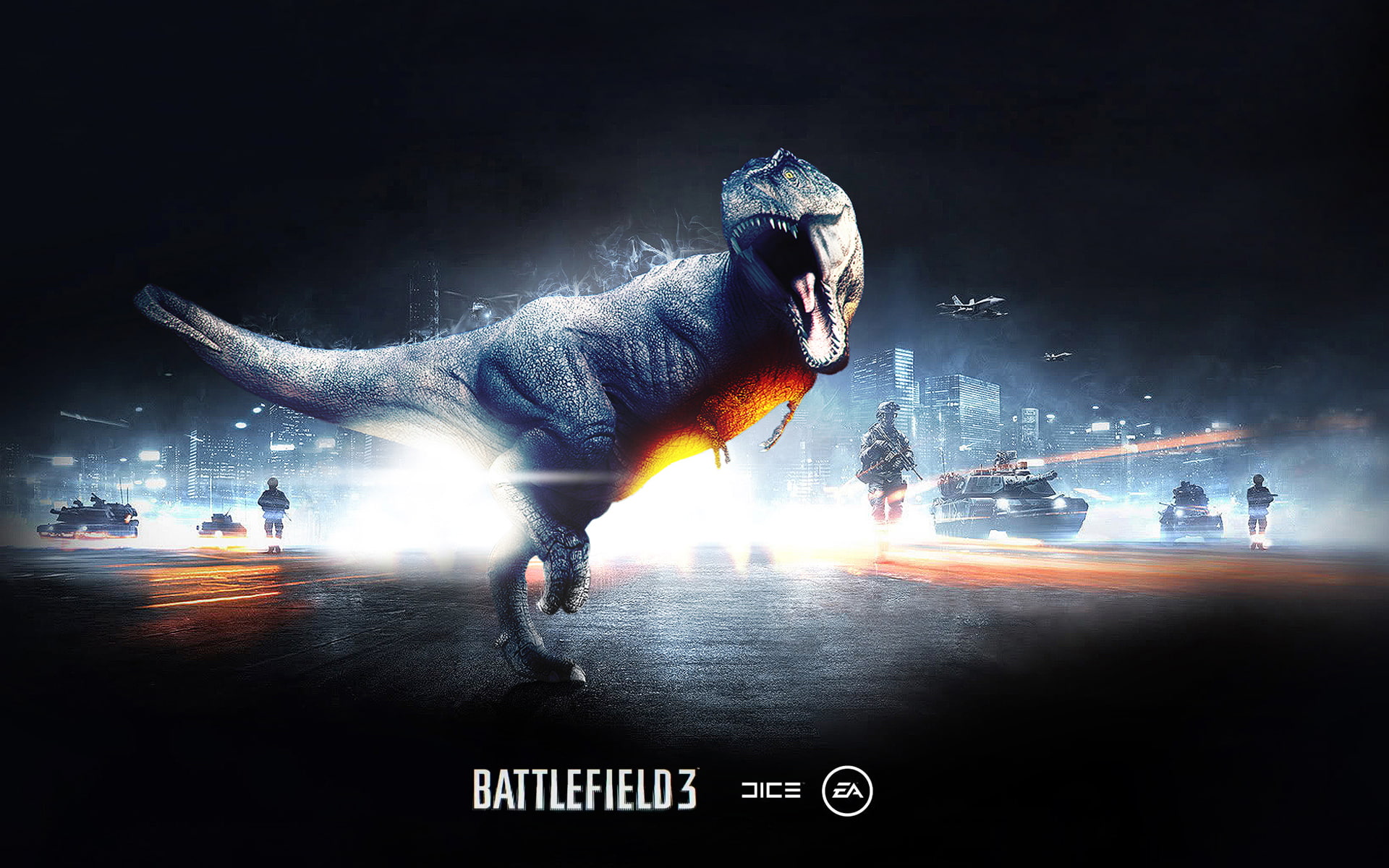 mode, 1080P, dinosaur, battlefield, HD Wallpaper