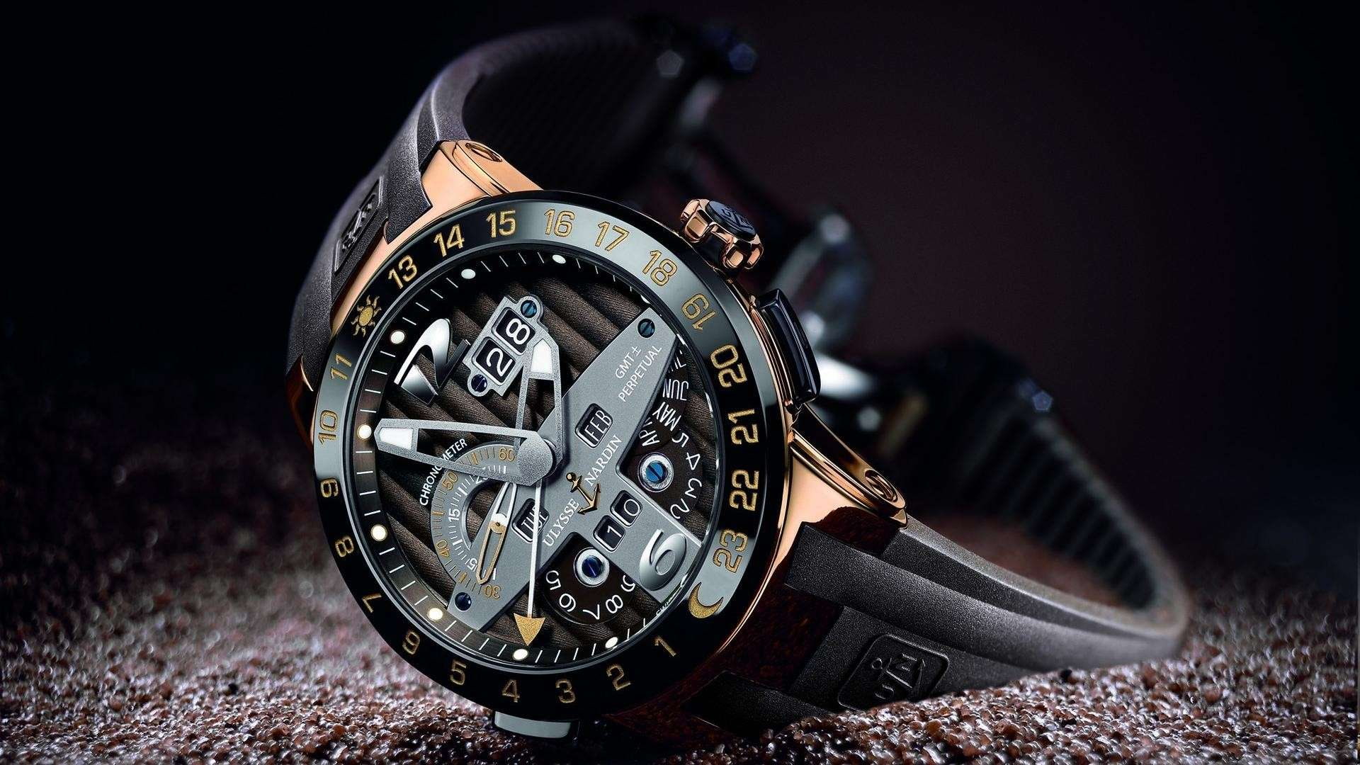 el, watch, ulysse, hd, toro, nardin, strap, 1080P, el toro, bronze, HD Wallpaper