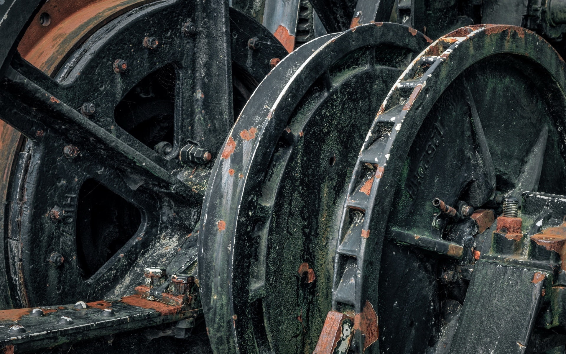 1080P, gears, screws, metal, old, rust, HD Wallpaper