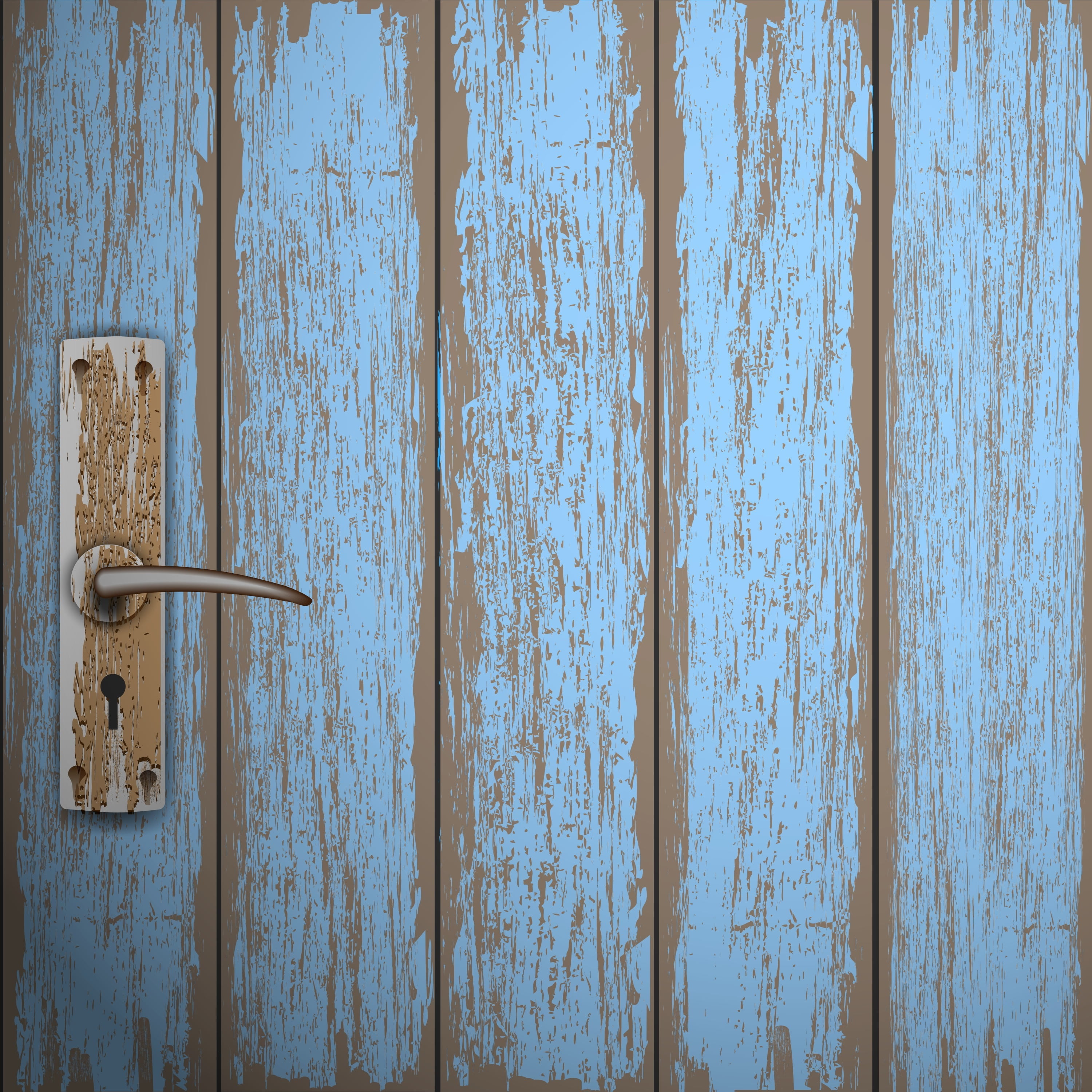 security, safety, protection, entrance, steel, decline, weathered, ruined, rust, no people, antique, latch, wood - material, blue, closed, old, outdoors, Phone HD Wallpaper