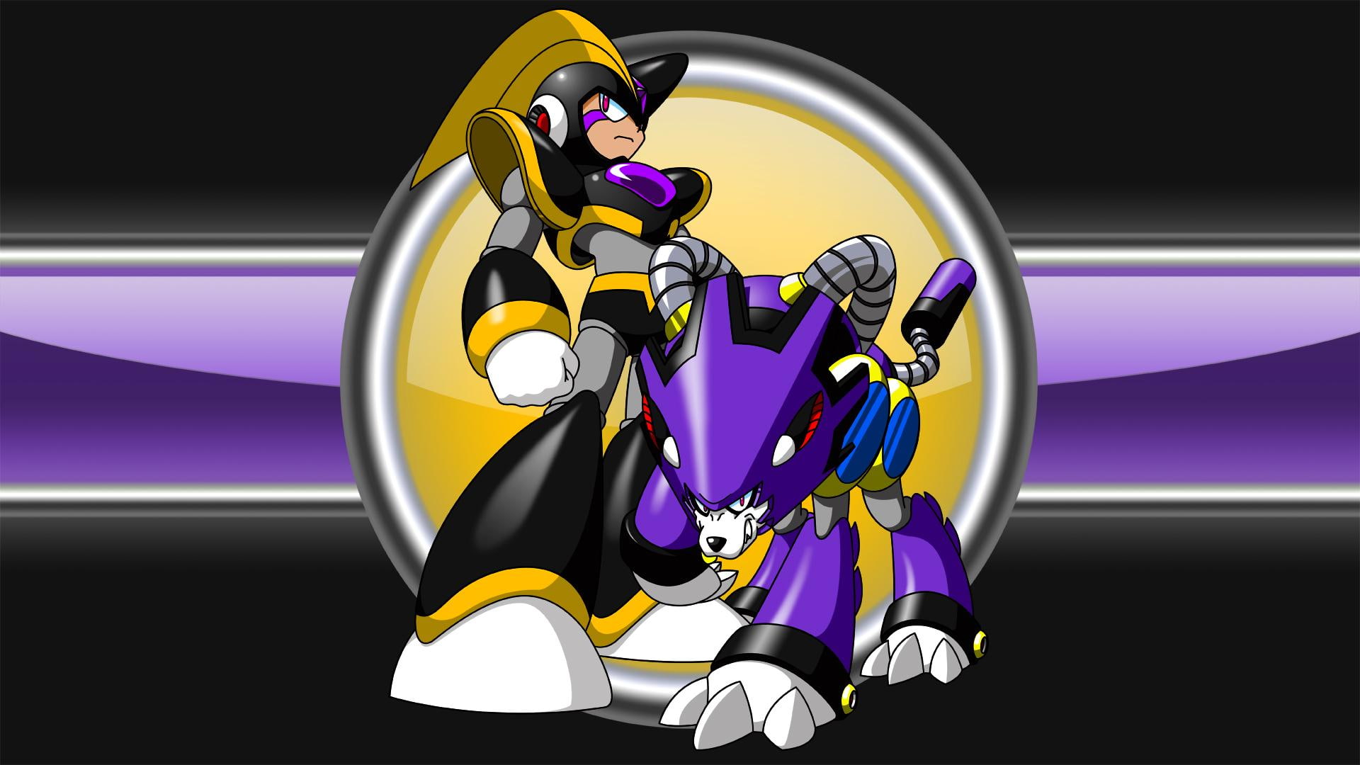 video games, bass and treble, treble, mega man, anime, games, 1080P, bass, megaman, cartoons, HD Wallpaper