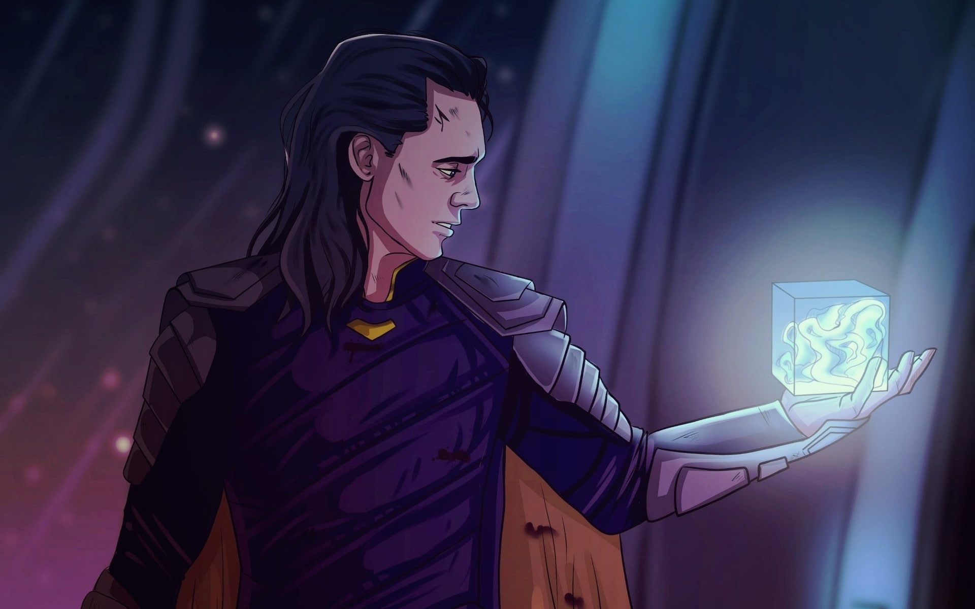 1080P, holding, infinity, loki, stone, HD Wallpaper