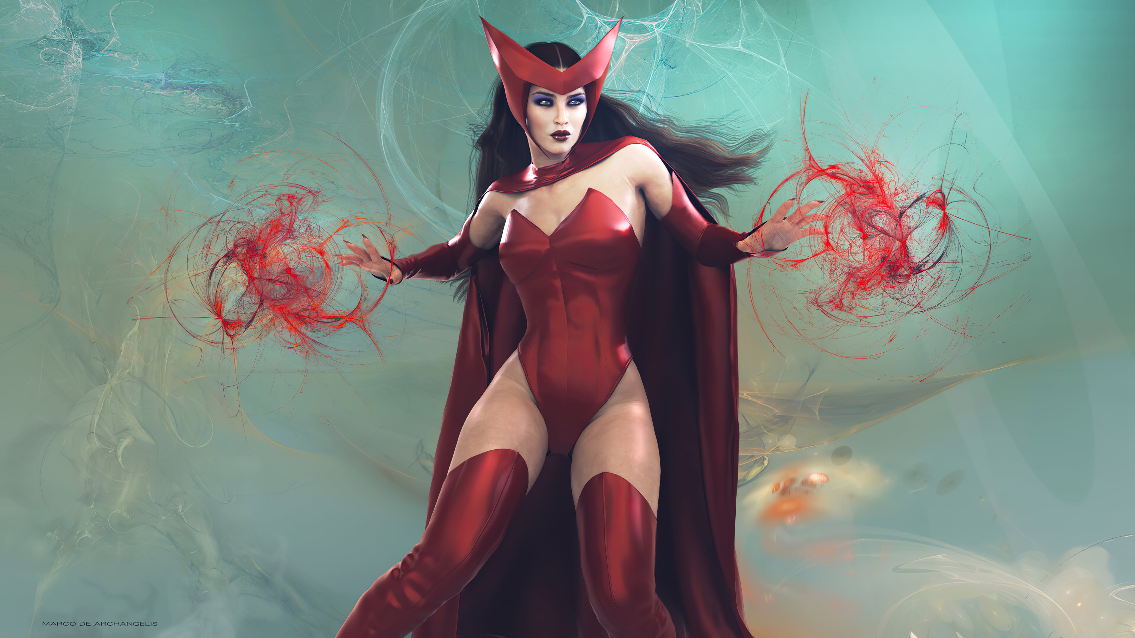 superhero, 4K, women, Scarlet Witch, HD Wallpaper