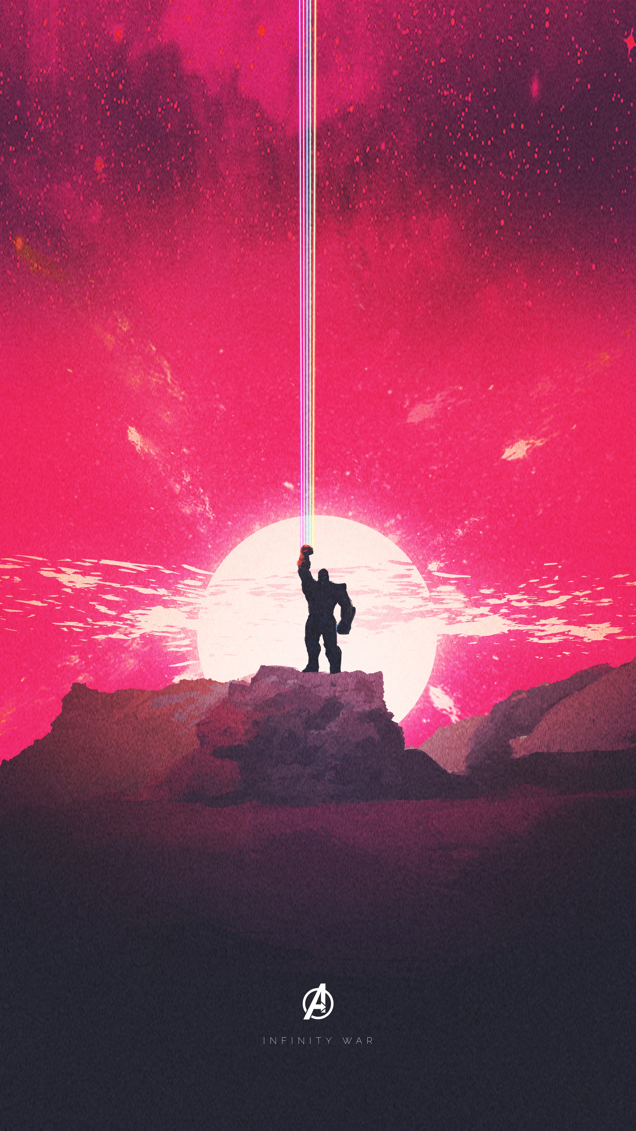 Artwork, 4K, Avengers: Infinity War, Thanos, HD, Phone HD Wallpaper