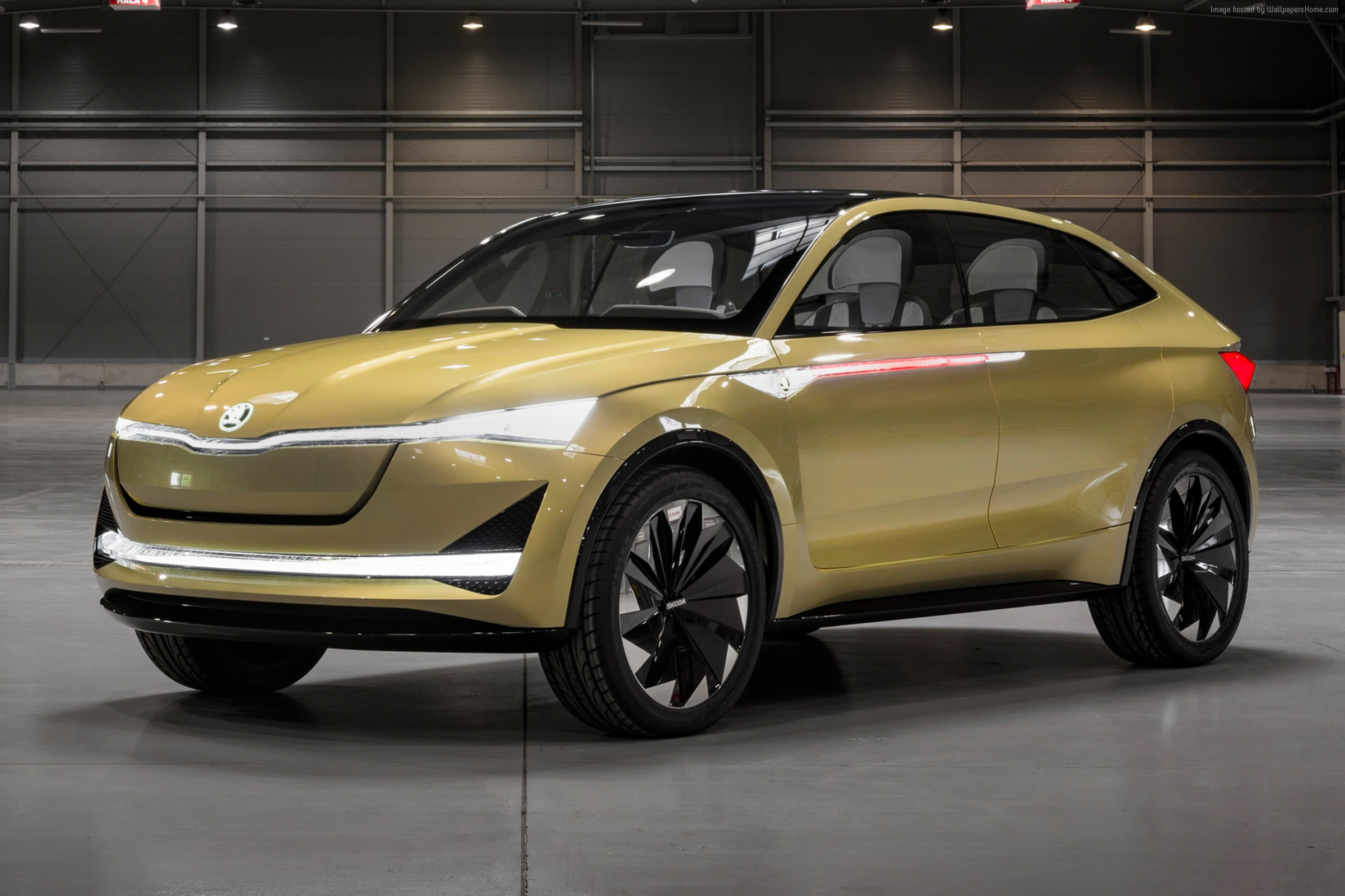Skoda Vision E, electric car, HD, 1080P, HD Wallpaper