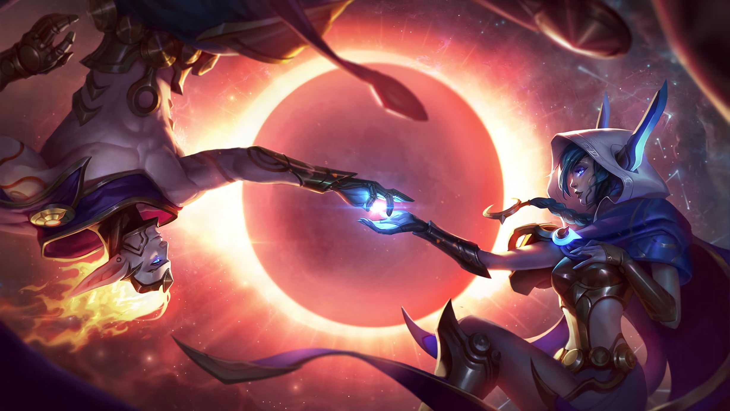 space, 1080P, Xayah (League of Legends), Rakan (League of Legends), HD Wallpaper