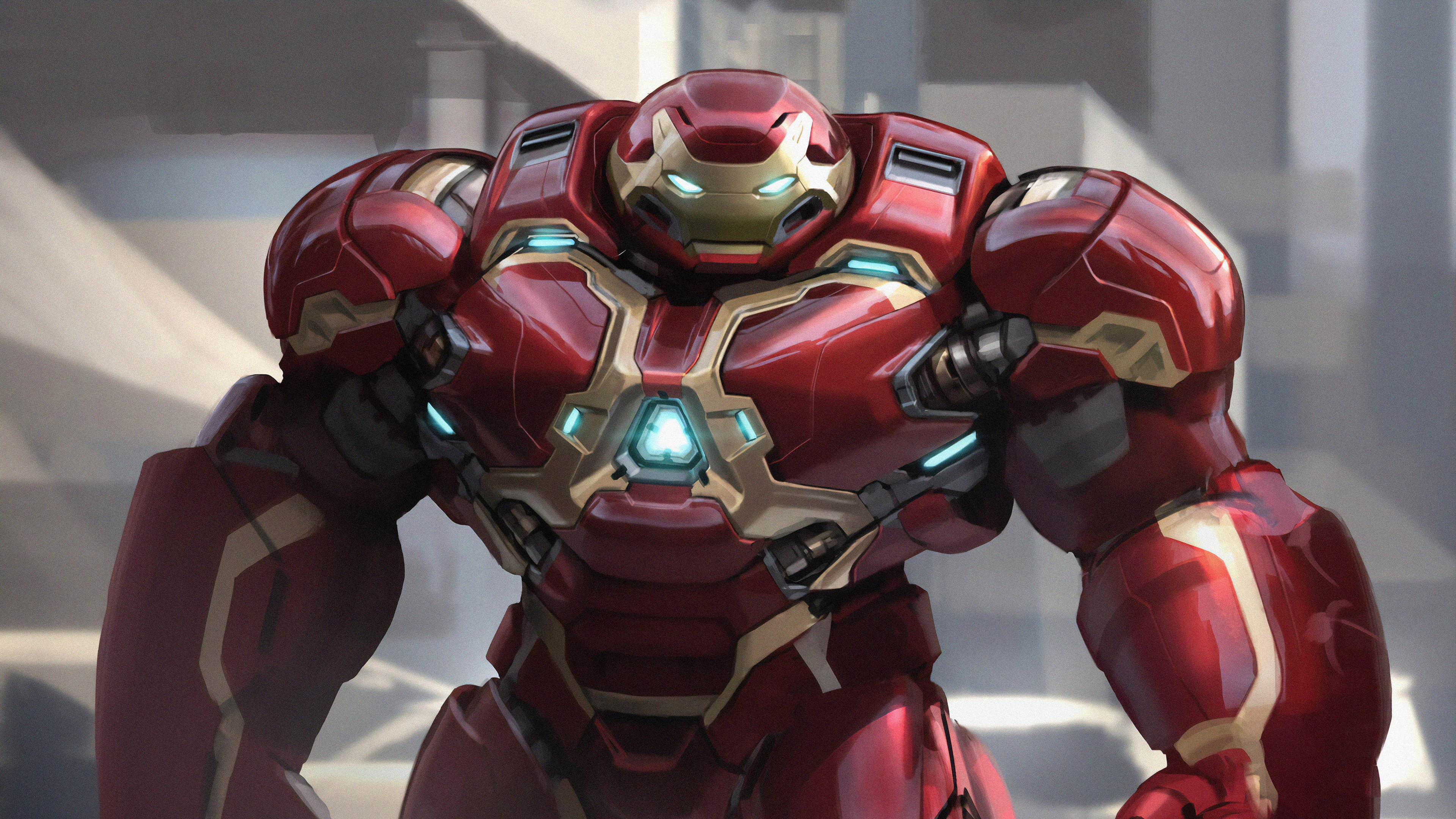 Marvel Comics, 4K, Iron Man, Hulkbuster, HD Wallpaper
