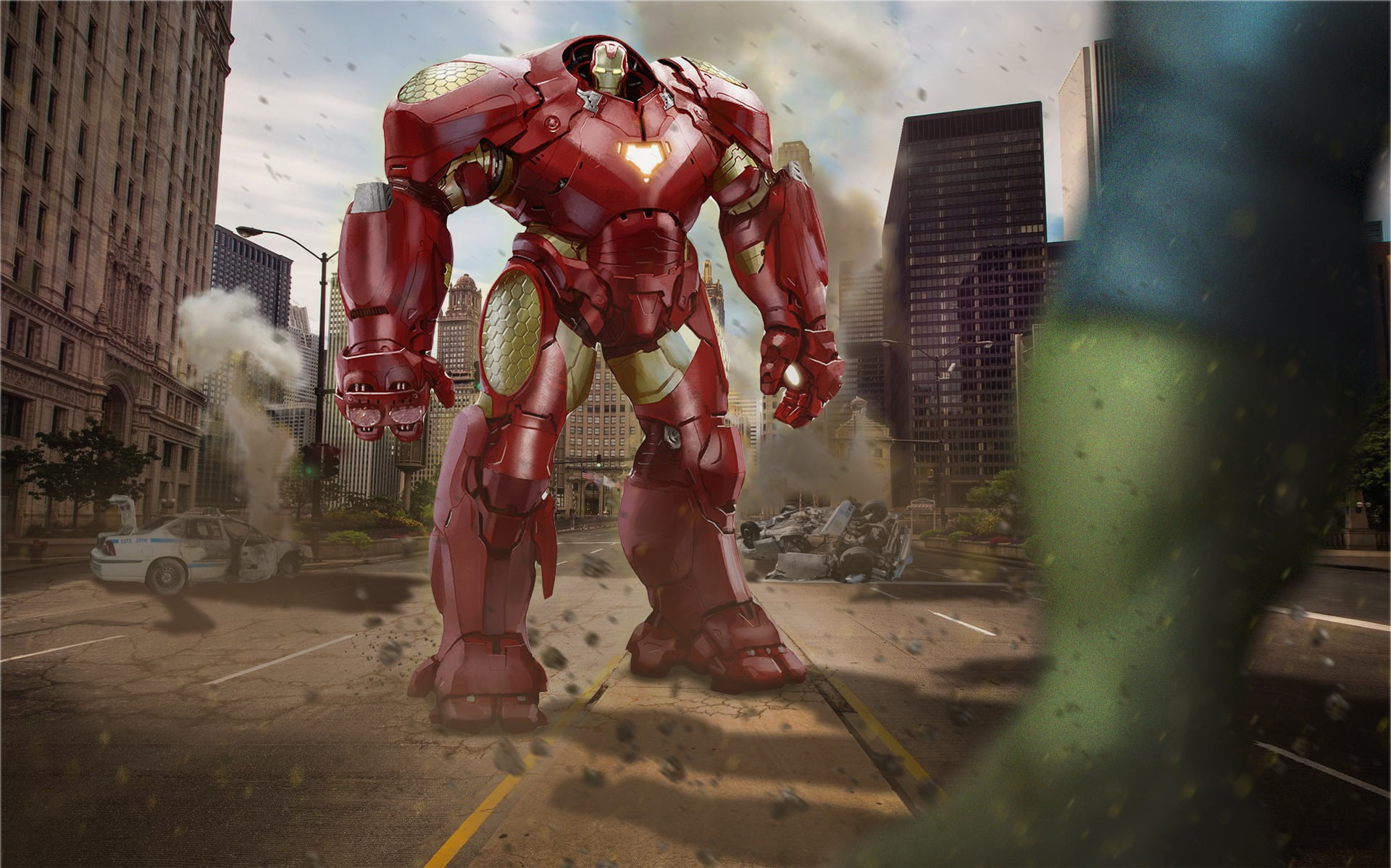 security, nature, outdoors, architecture, real people, iron man, art, building exterior, red, 1080P, building, iron, man, technology, armor, robot, occupation, HD Wallpaper