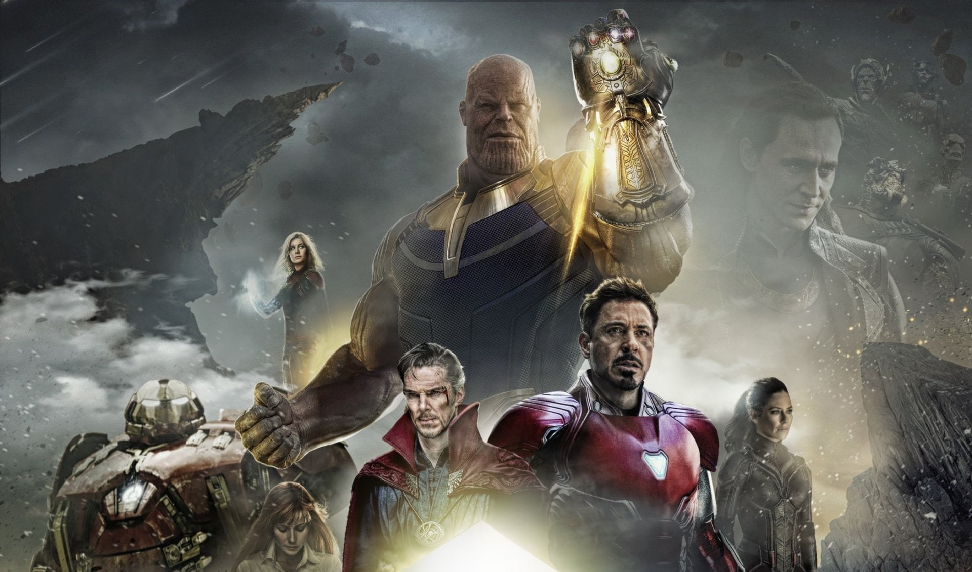 Hulkbuster, Movie, 1080P, Thanos, Loki, Iron Man, Avengers: Infinity War, Doctor Strange, HD Wallpaper