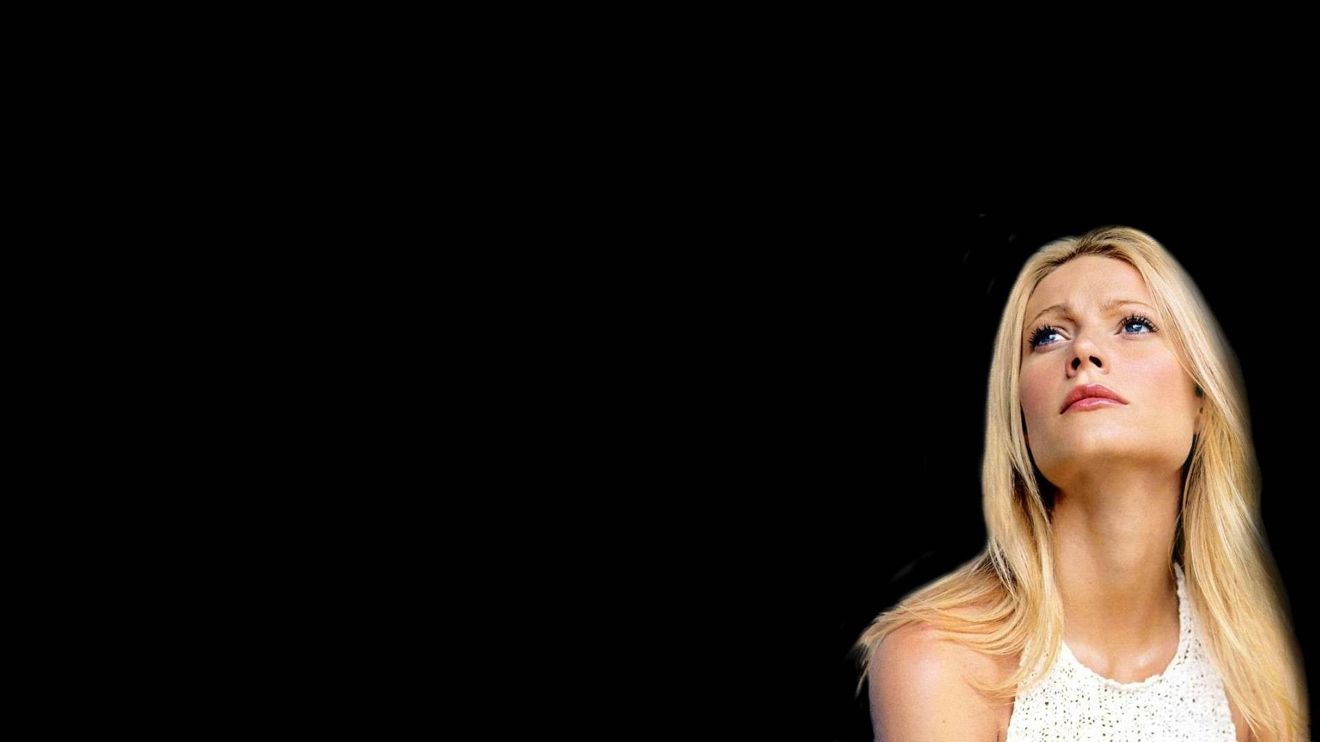 women, young women, 1080P, headshot, portrait, cut out, black background, Gwyneth Paltrow, indoors, blond hair, females, blonde, lifestyles, studio shot, HD Wallpaper
