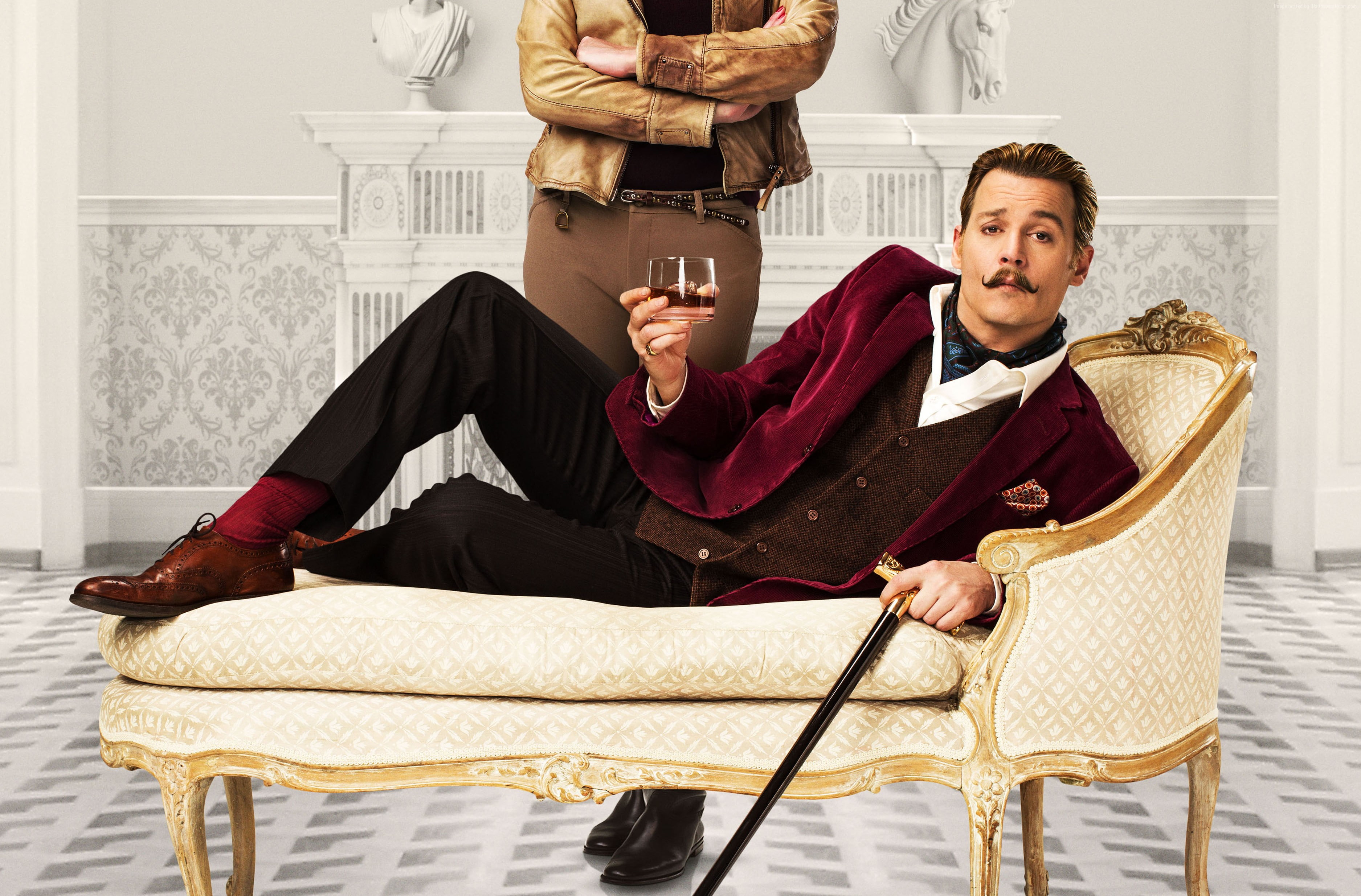 movie, Gwyneth Paltrow, film, Johnny Depp, Johanna Mortdecai, 2K, Mortdecai, Charlie Mortdecai, 2015, HD Wallpaper