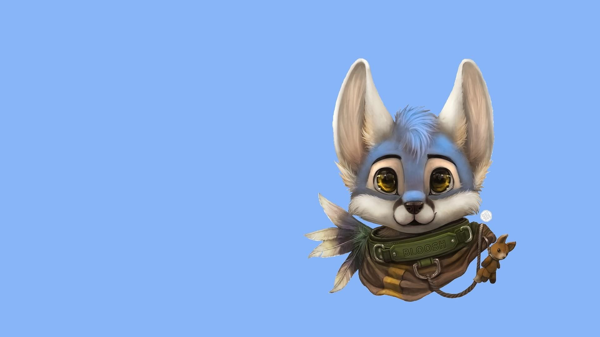 1080P, cute, fictional character, illustration, furry, cartoon, HD Wallpaper