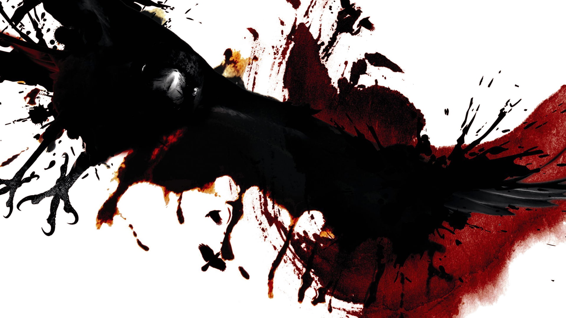 raven, dark, 1080P, blood, HD Wallpaper