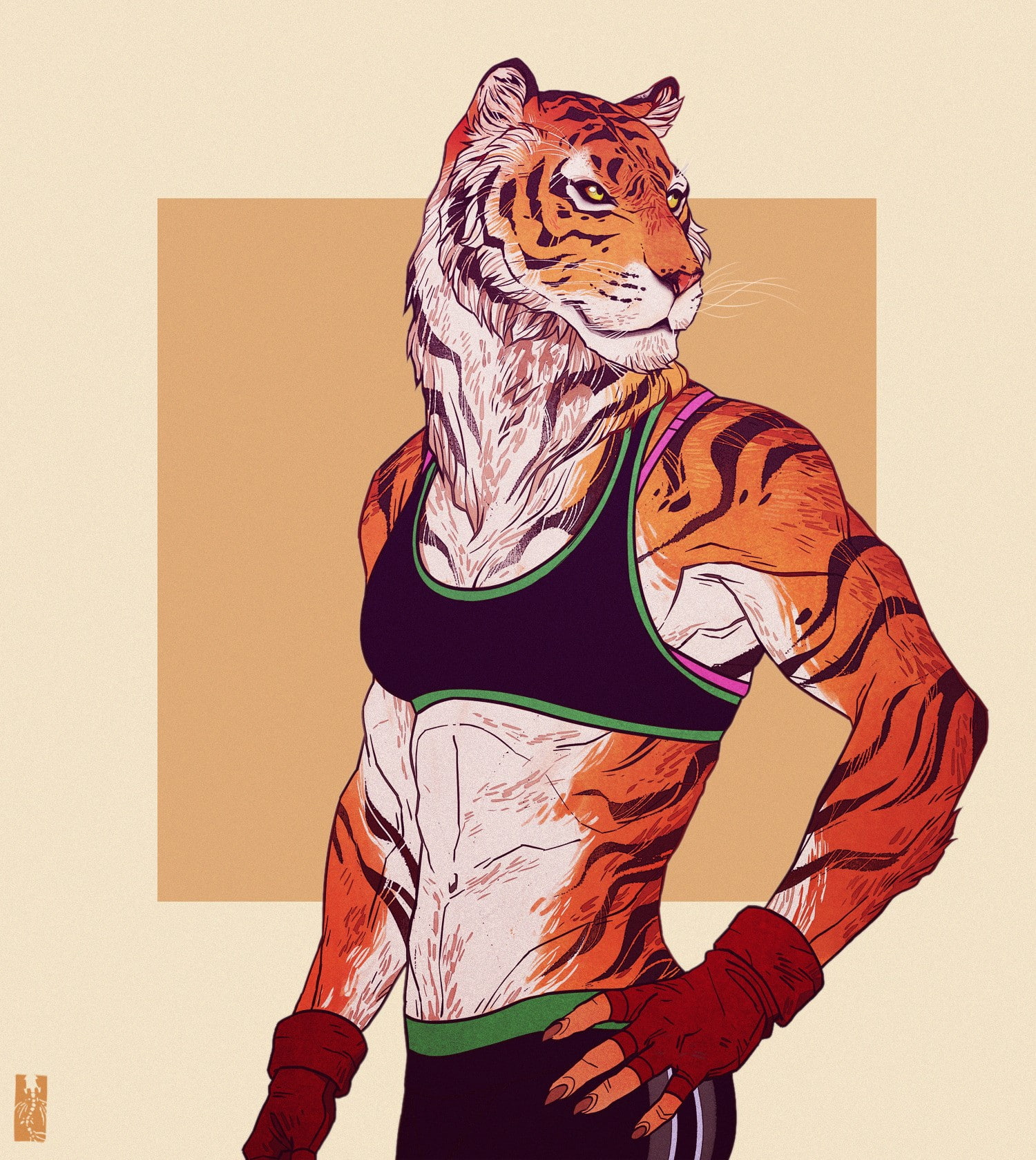 indoors, three quarter length, 720P, creativity, animal wildlife, unrecognizable person, disguise, tiger, obscured face, mask - disguise, kim nguyen zarnala character design animals exotic anthros, Phone HD Wallpaper