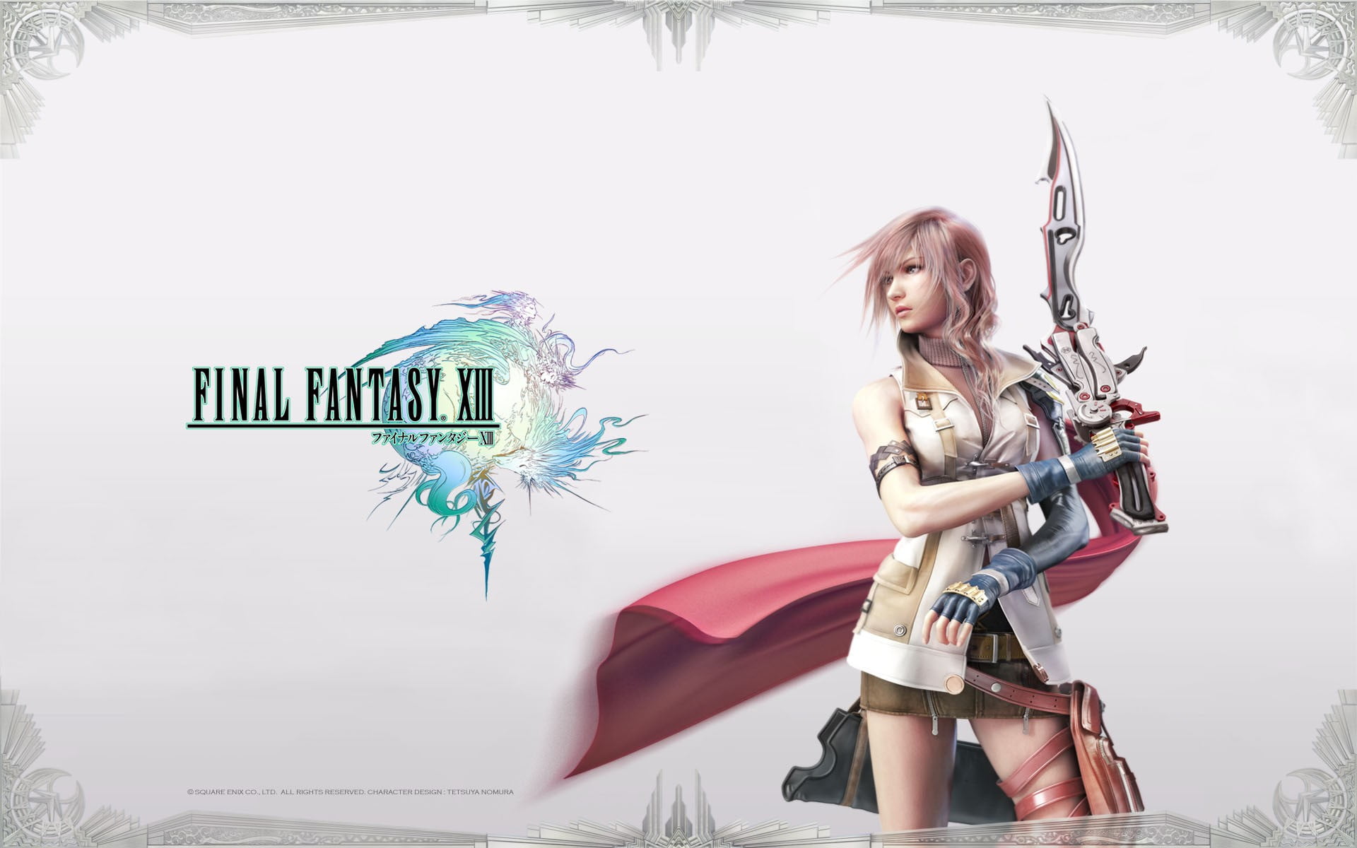 leisure activity, innocence, video games, girls, women, smiling, 1080P, representation, lifestyles, Final Fantasy XIII, Claire Farron, hairstyle, holding, HD Wallpaper