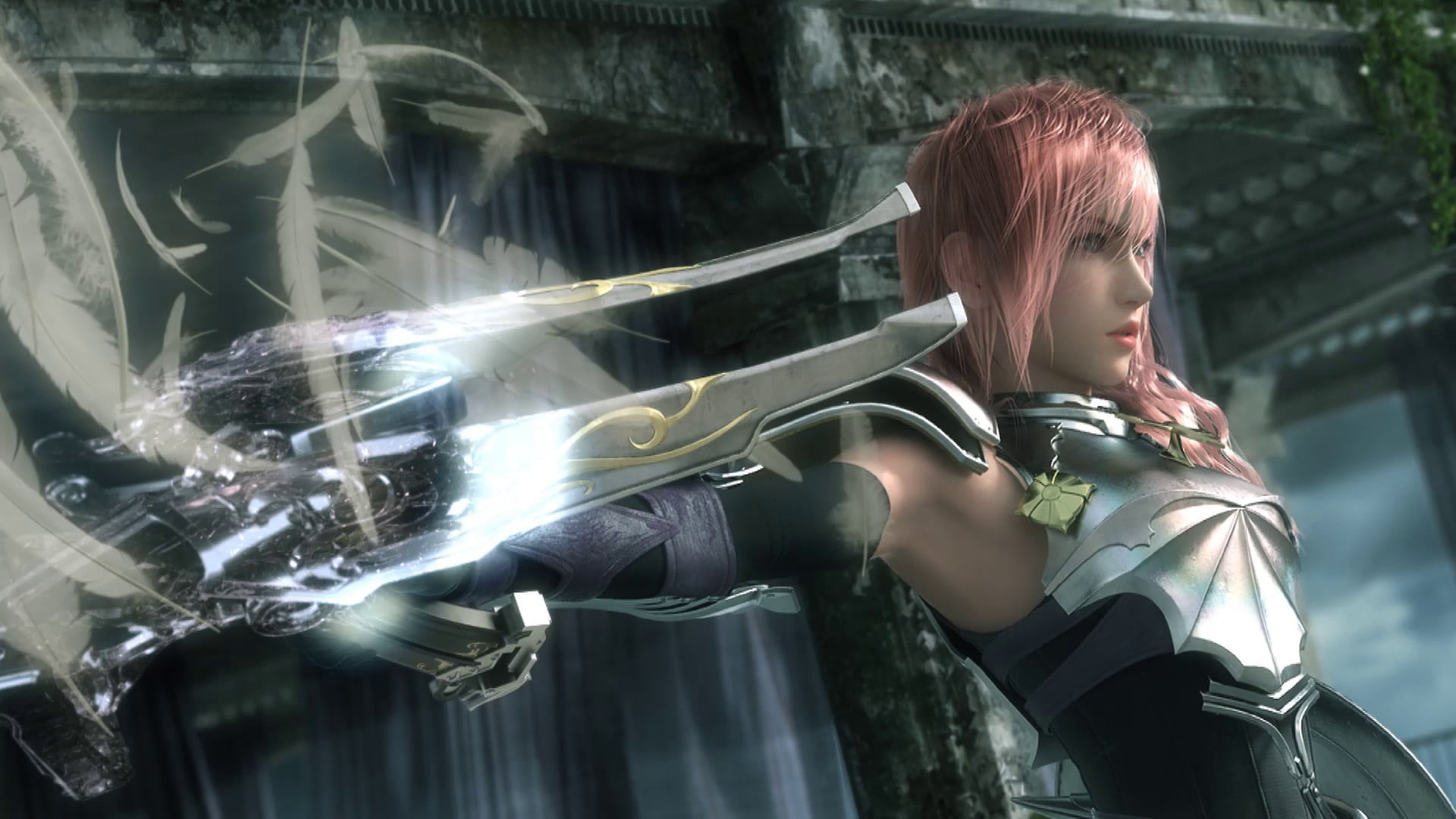 young women, real people, built structure, Final Fantasy XIII, hairstyle, architecture, casual clothing, video games, contemplation, young adult, one person, HD Wallpaper