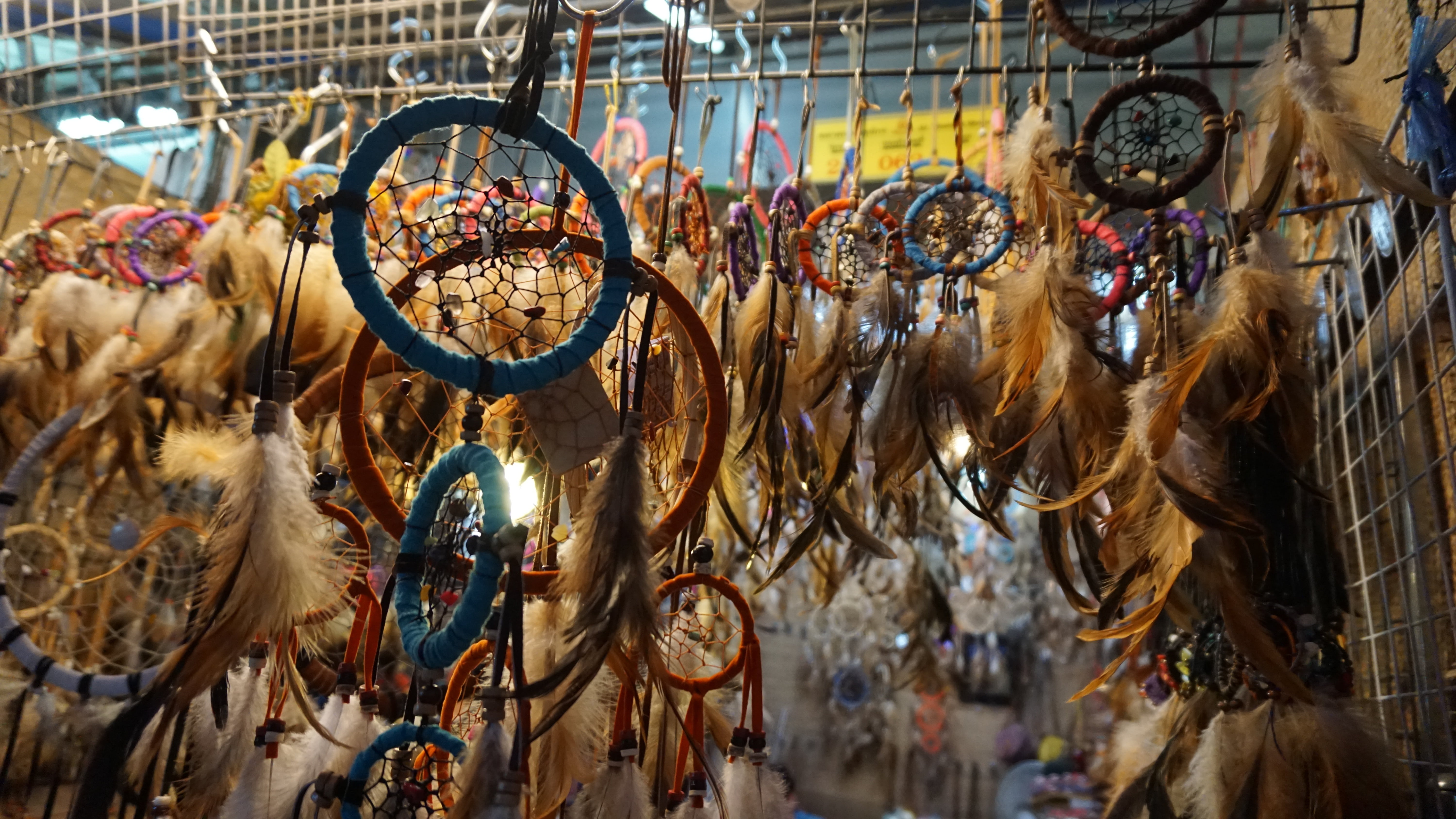 no people, ornament, catcher, print, culture, feather, large group of objects, sleep, texture, traditional, aztec, ornamental, the dream, retro, dreamcatcher, HD Wallpaper