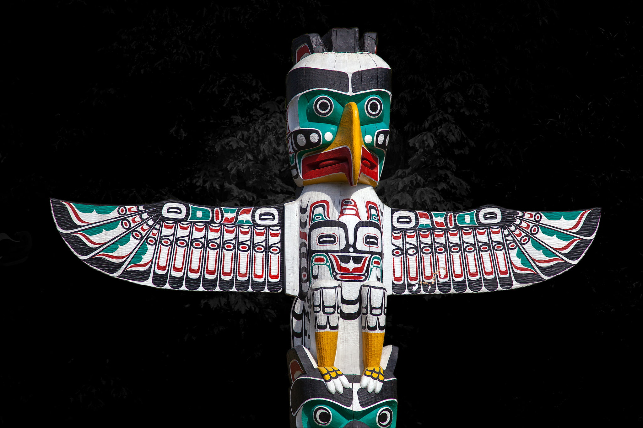 background, totem, post, bird, 1080P, HD Wallpaper