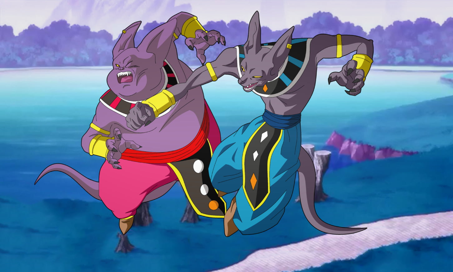 two people, real people, sport, adventure, sea, Dragon Ball Super, leisure activity, people, lifestyles, characters, holiday, inflatable, clothing, HD Wallpaper