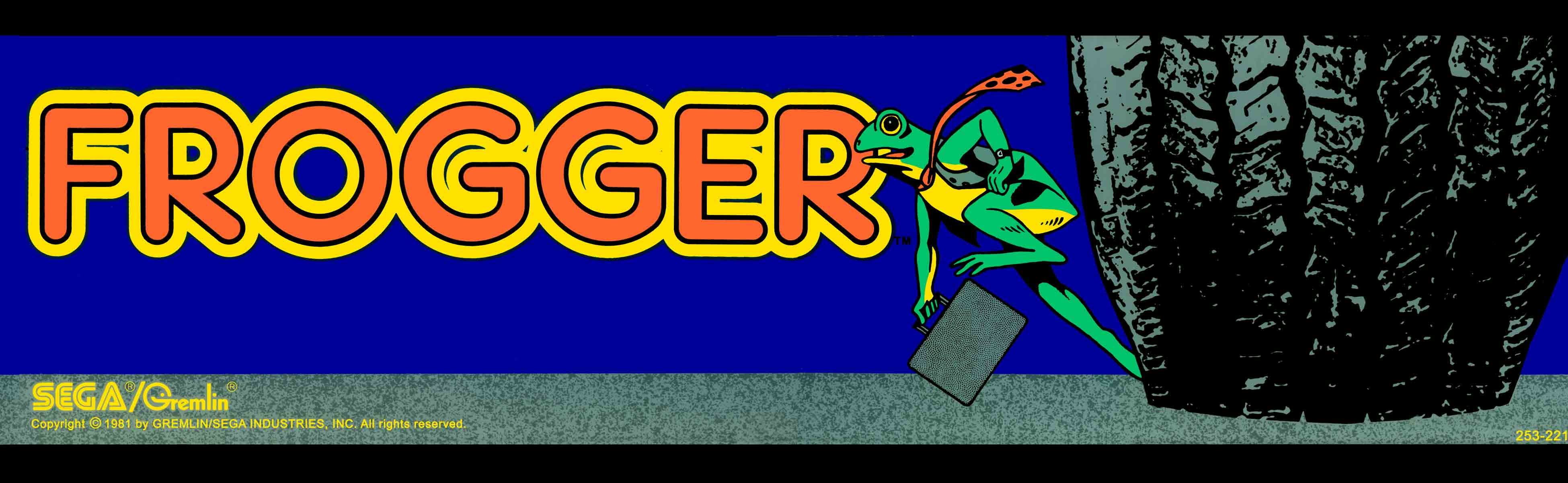 video game art, 4K, arcade marquee, arcade cabinet, Frogger, HD Wallpaper