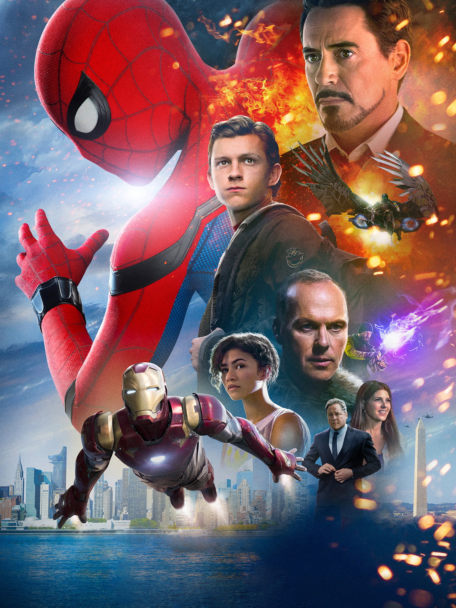 Spider-Man Homecoming (Movie), portrait display, 1080P, movies, Spider-Man, Tony Stark, Peter Parker, Iron Man, Phone HD Wallpaper
