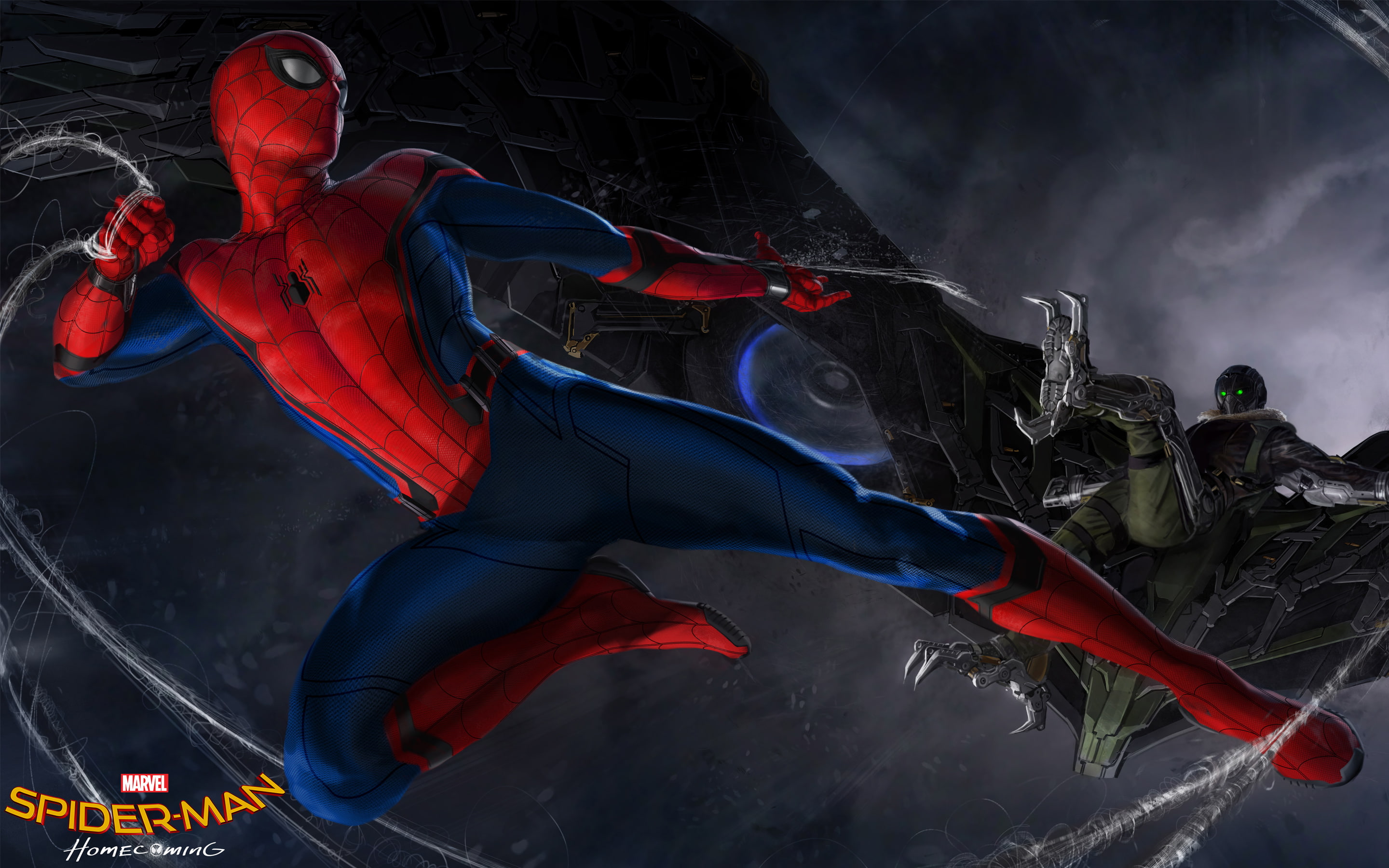 concept, movie, 2K, marvel, spider, illustration, homecoming, man, HD Wallpaper