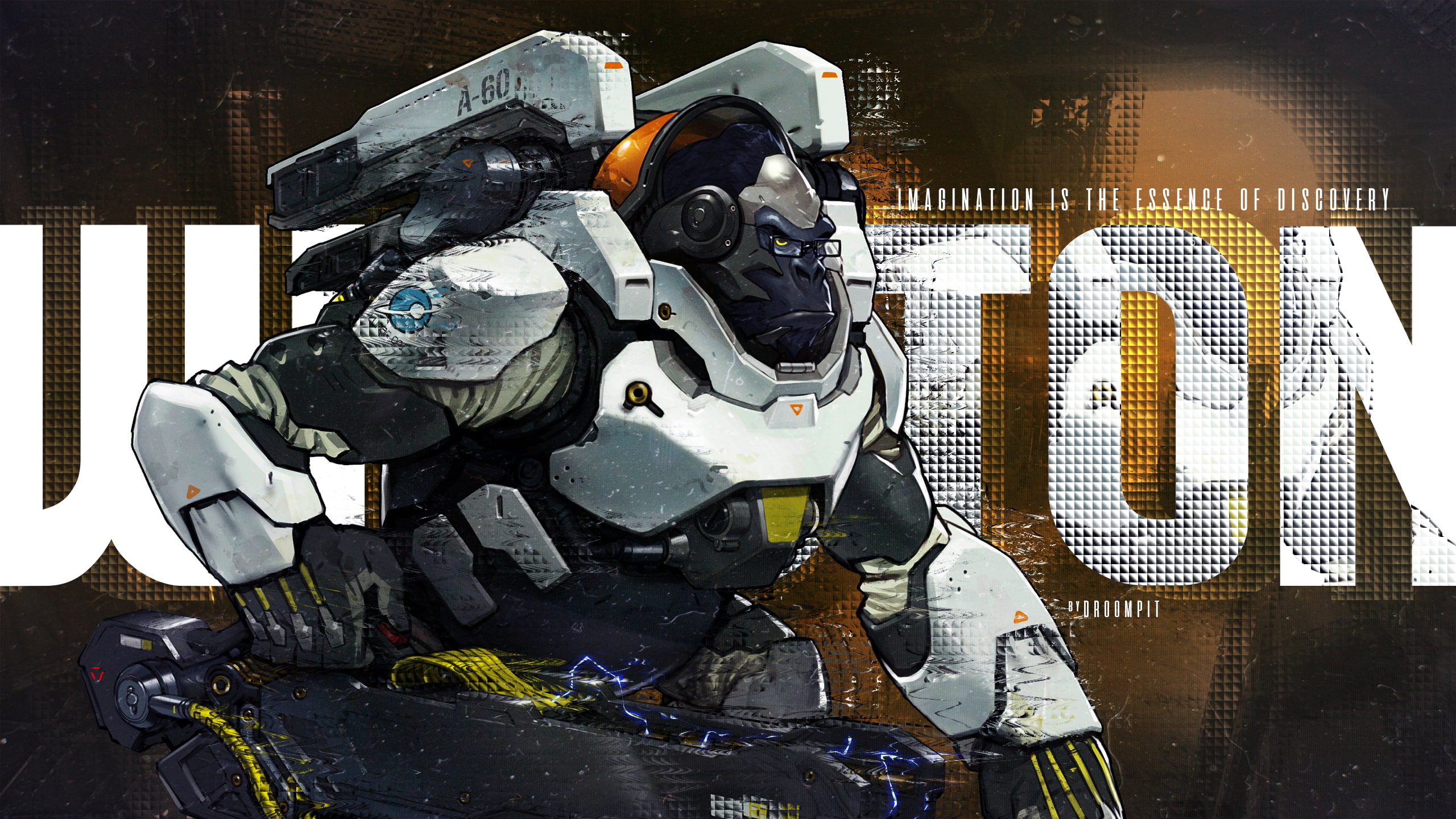 close-up, glass - material, Overwatch, representation, creativity, wood - material, transparent, indoors, day, Winston (Overwatch), no people, reflection, HD Wallpaper