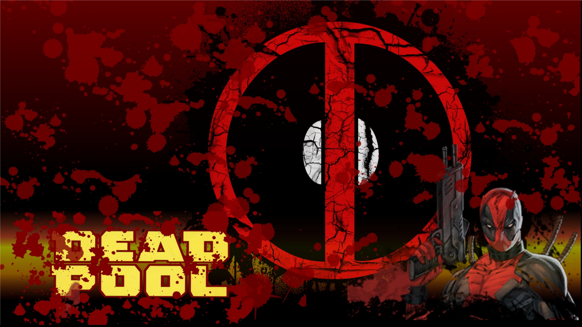 anti hero, winston, 1080P, wilson, comics, deadpool, mercenary, marvel, wade, HD Wallpaper