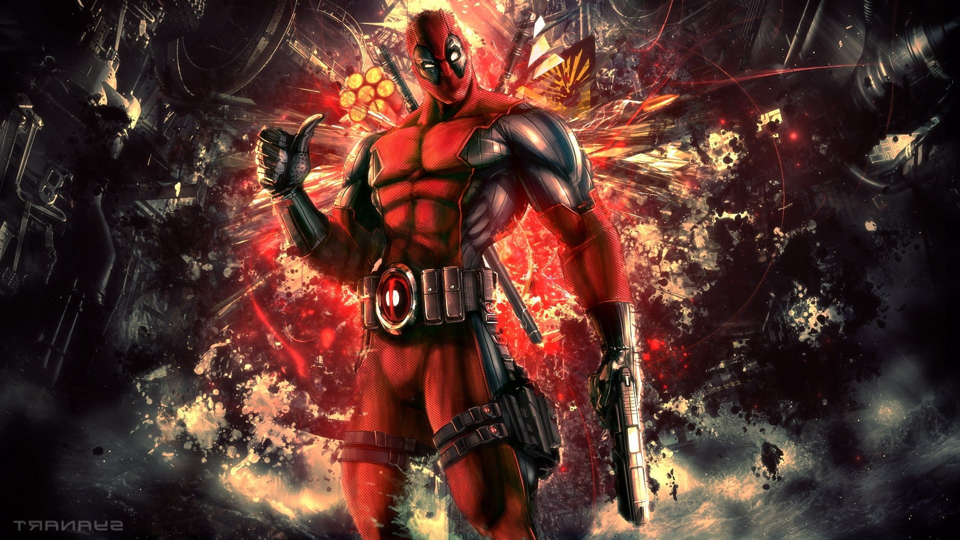 1080P, deadpool marvel comics superhero wade wilson comics comic books artwork mask costumes concept art comic art, HD Wallpaper